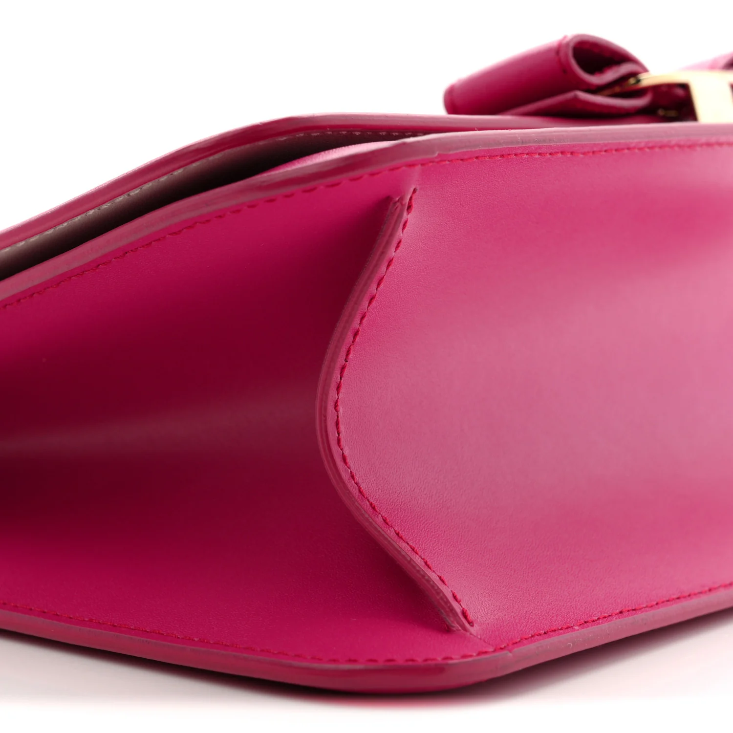 Smooth Calfskin Vara Bow Chain Flap Crossbody Begonia - Image 9