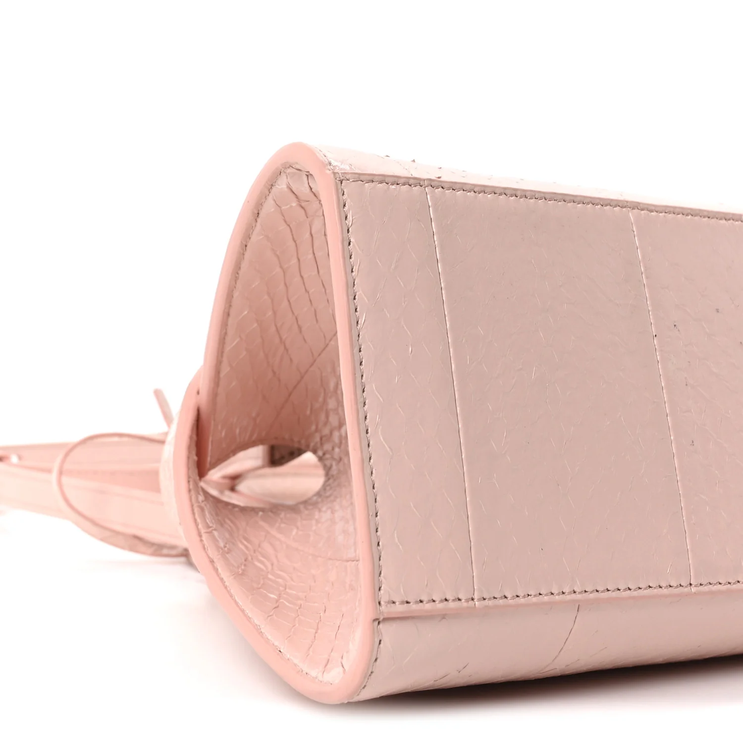 Snakeskin XS Hug Bag Rose Bon Bon - Image 14