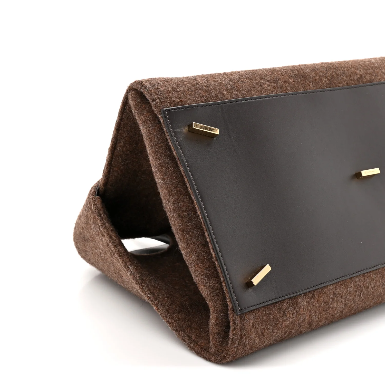 Wool Felt Medium Hug Bag Brown - Image 9