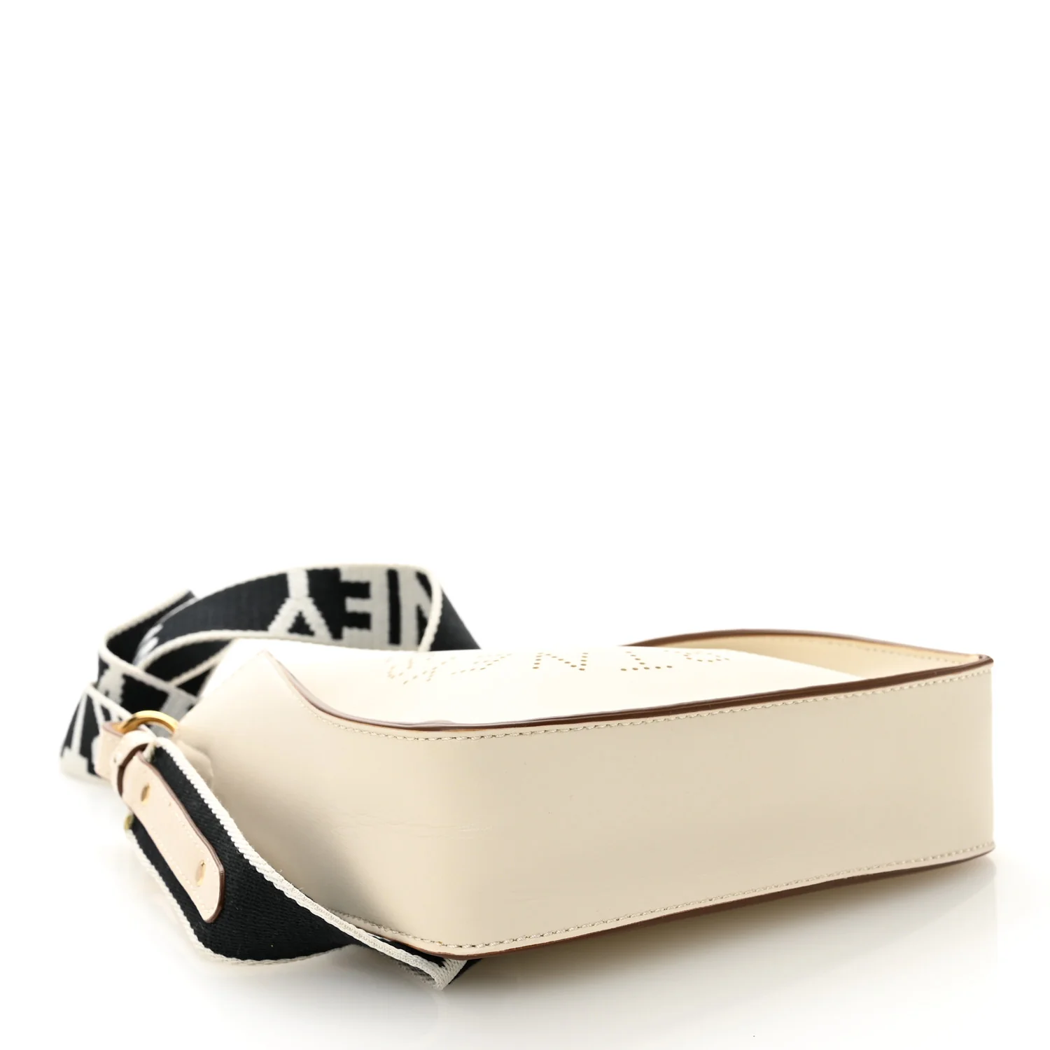 Eco Alter Nappa Perforated Logo Tiny Crossbody White - Image 4