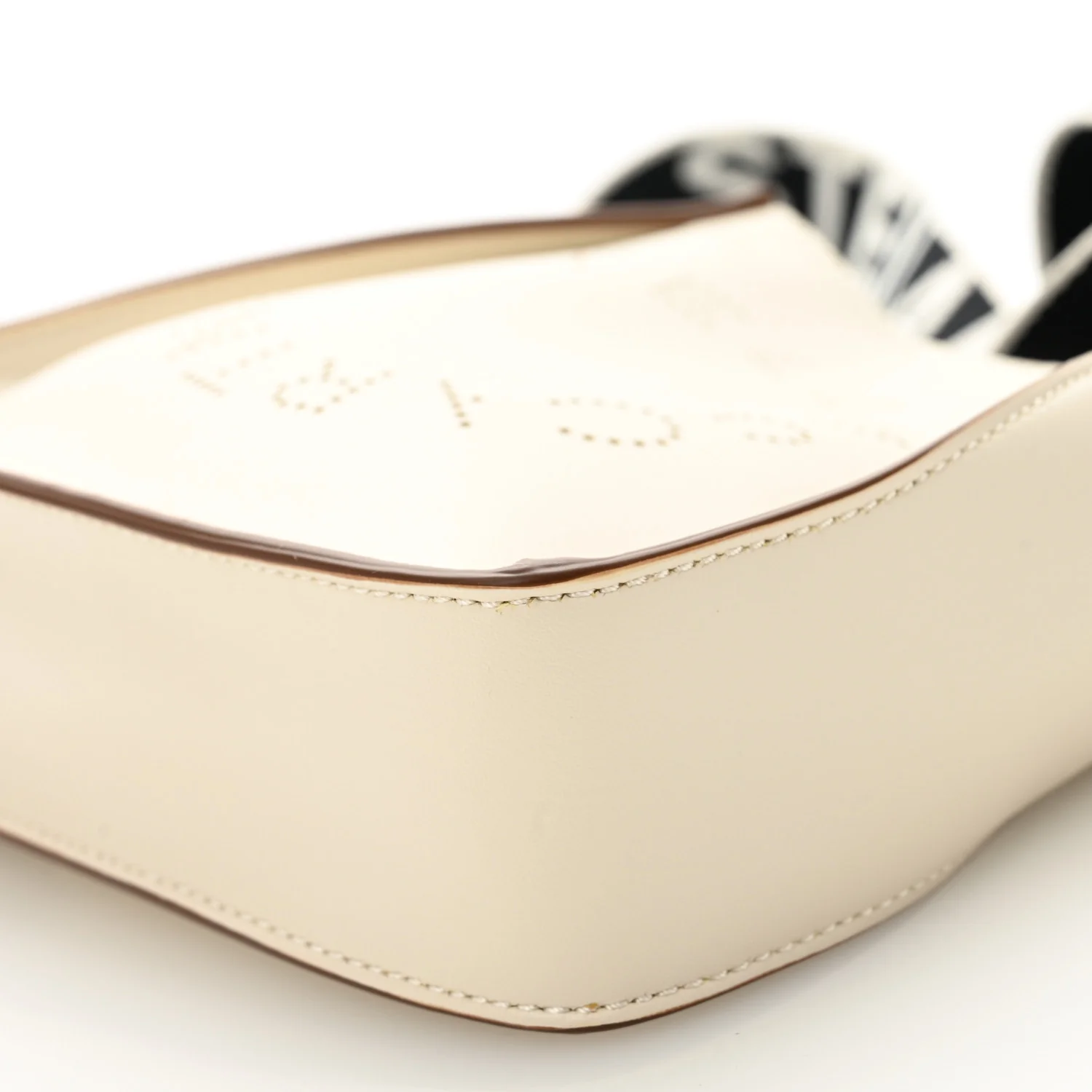 Eco Alter Nappa Perforated Logo Tiny Crossbody White - Image 9