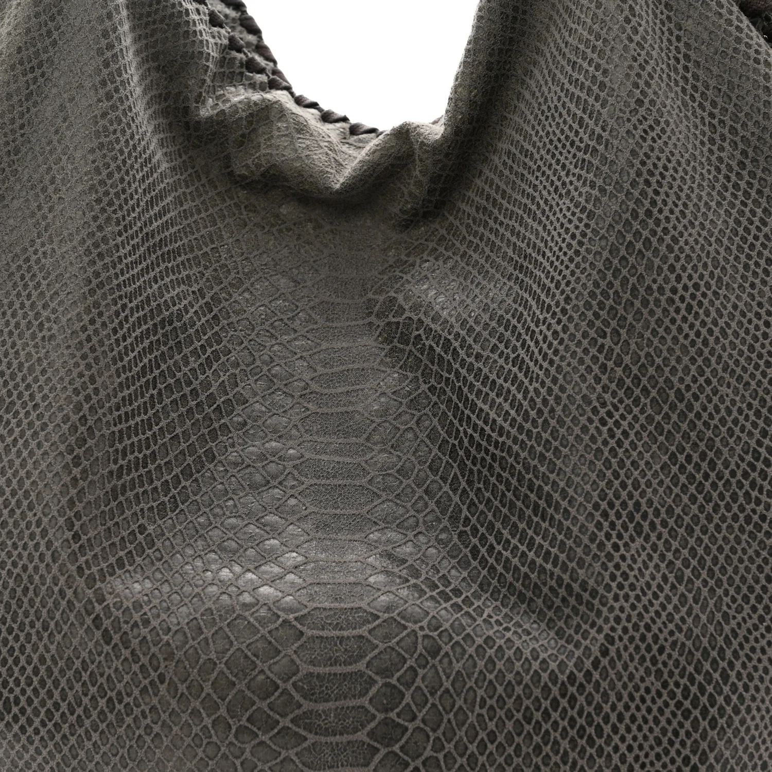Metallic Faux Snakeskin Big Falabella Tote Grey - Image 8