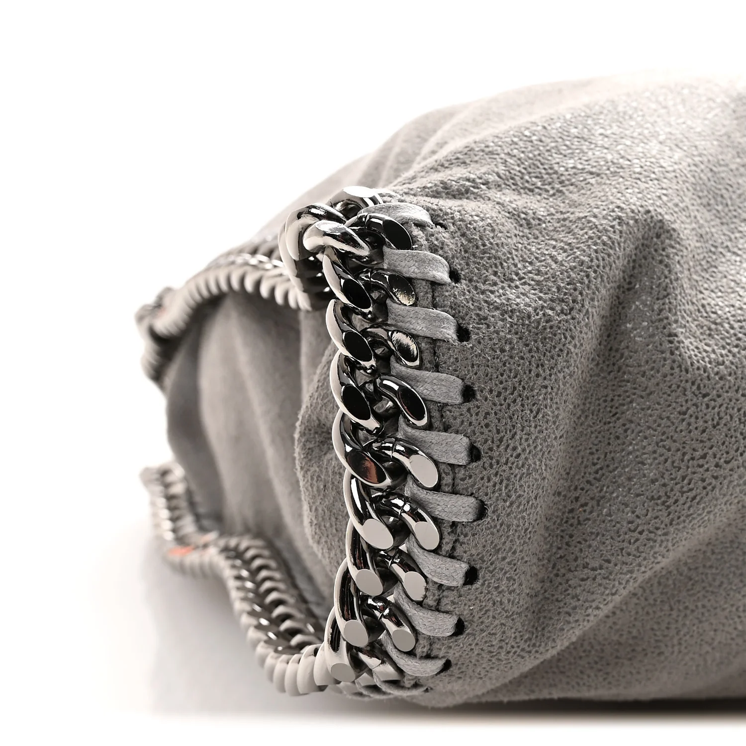 Shaggy Deer Falabella Fold Over Tote  Light Grey - Image 8