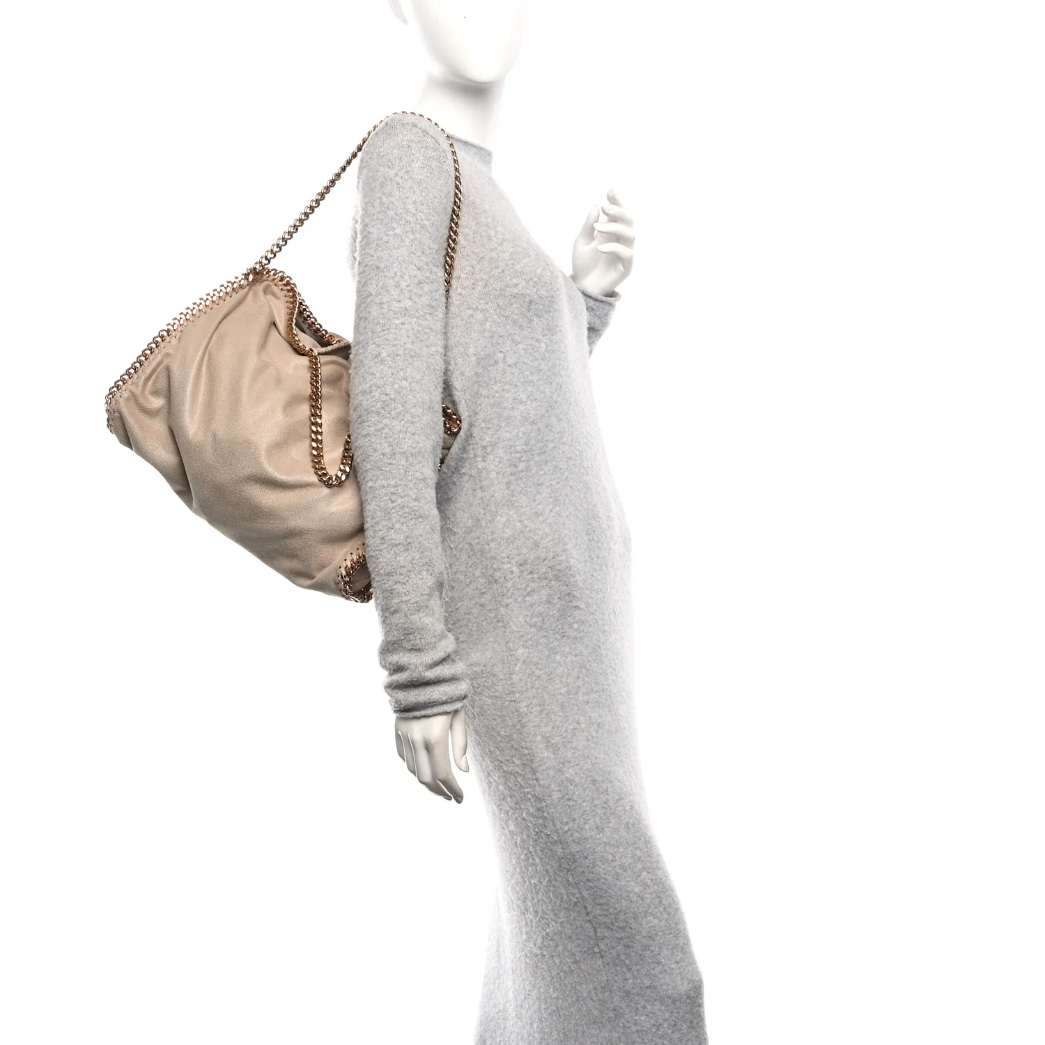 Shaggy Deer Falabella Fold Over Tote Taupe - Image 2