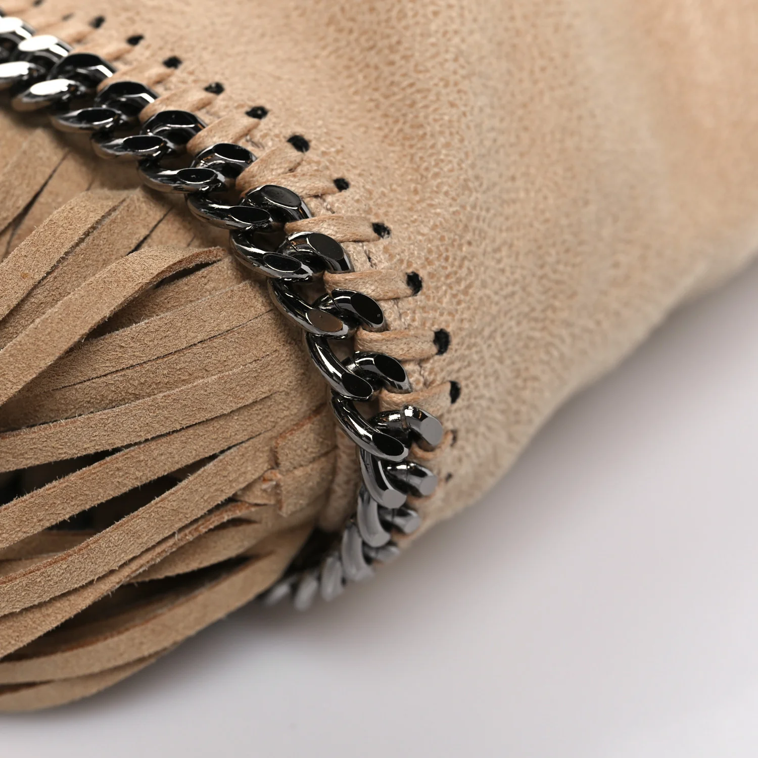 Shaggy Deer Fringe Tiny Falabella Tote Powder - Image 8