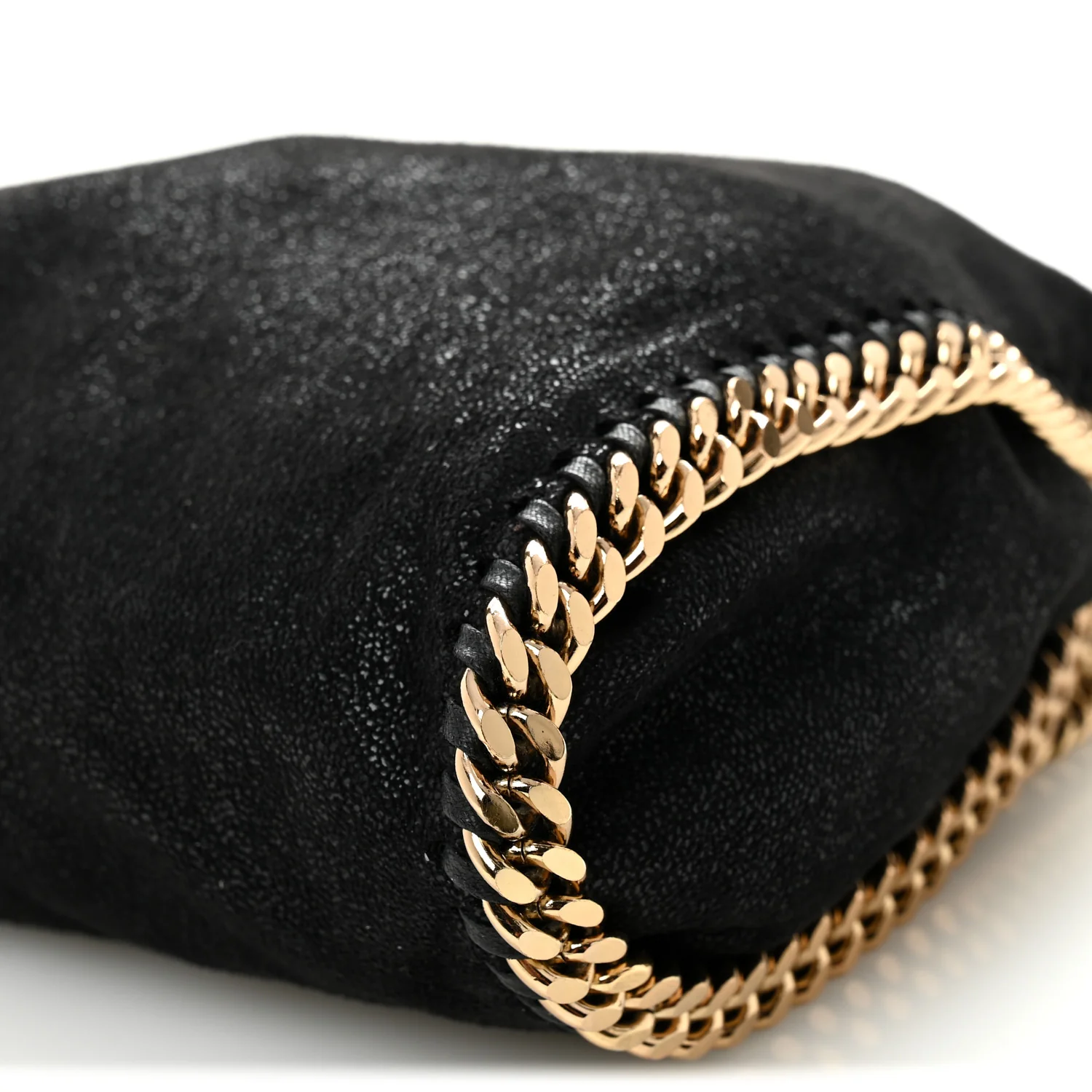 Shaggy Deer Mini Falabella Fold Over Tote Black - Image 10