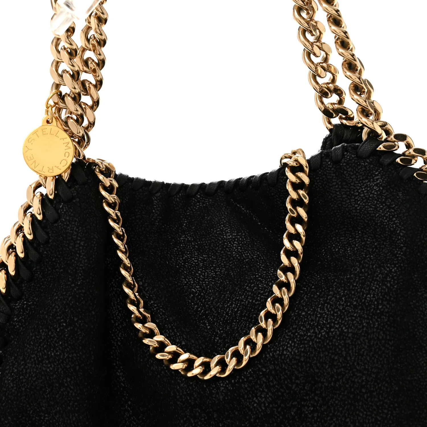 Shaggy Deer Mini Falabella Fold Over Tote Black - Image 8