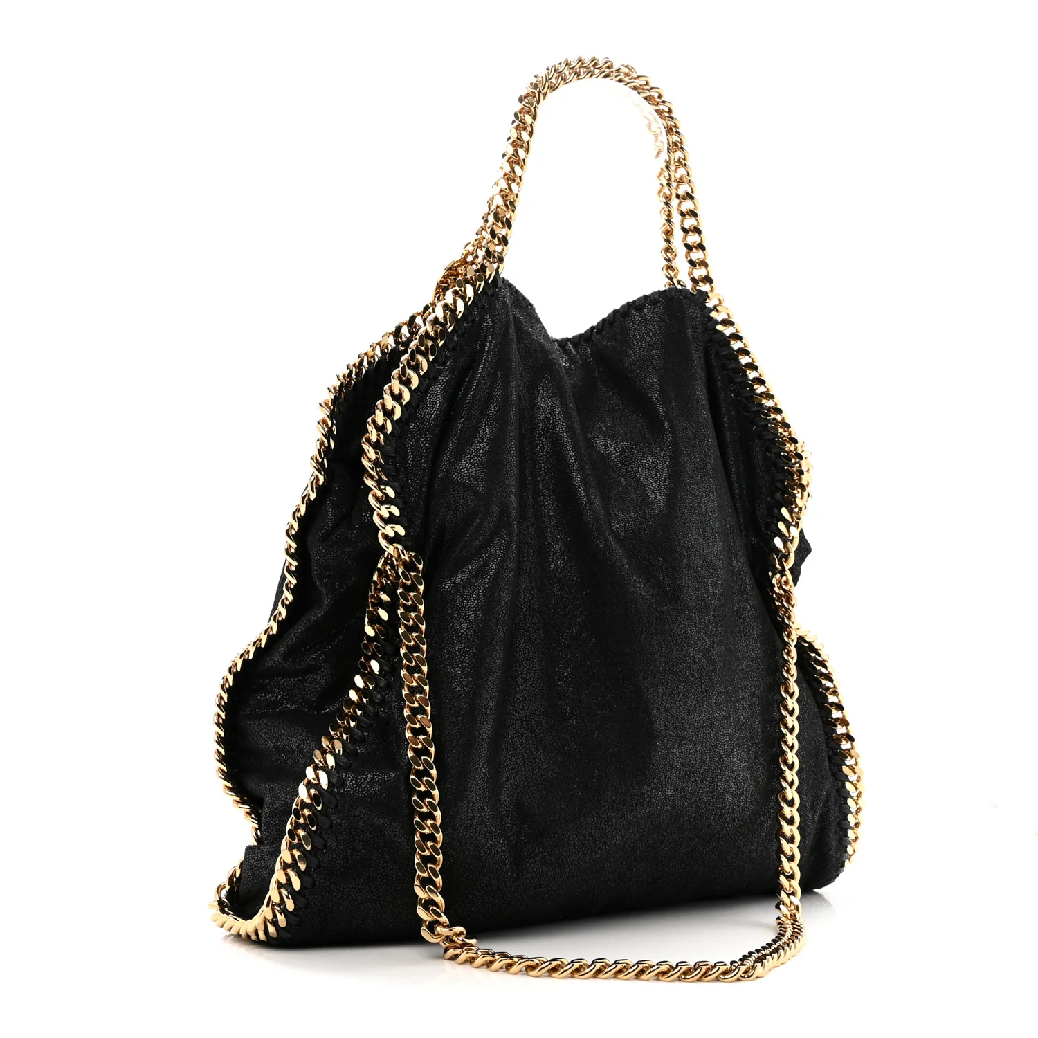 Shaggy Deer Small Falabella Fold Over Tote Black - Image 3
