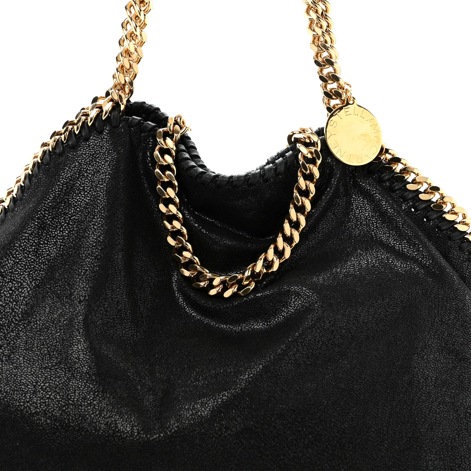 Shaggy Deer Small Falabella Fold Over Tote Black - Image 7