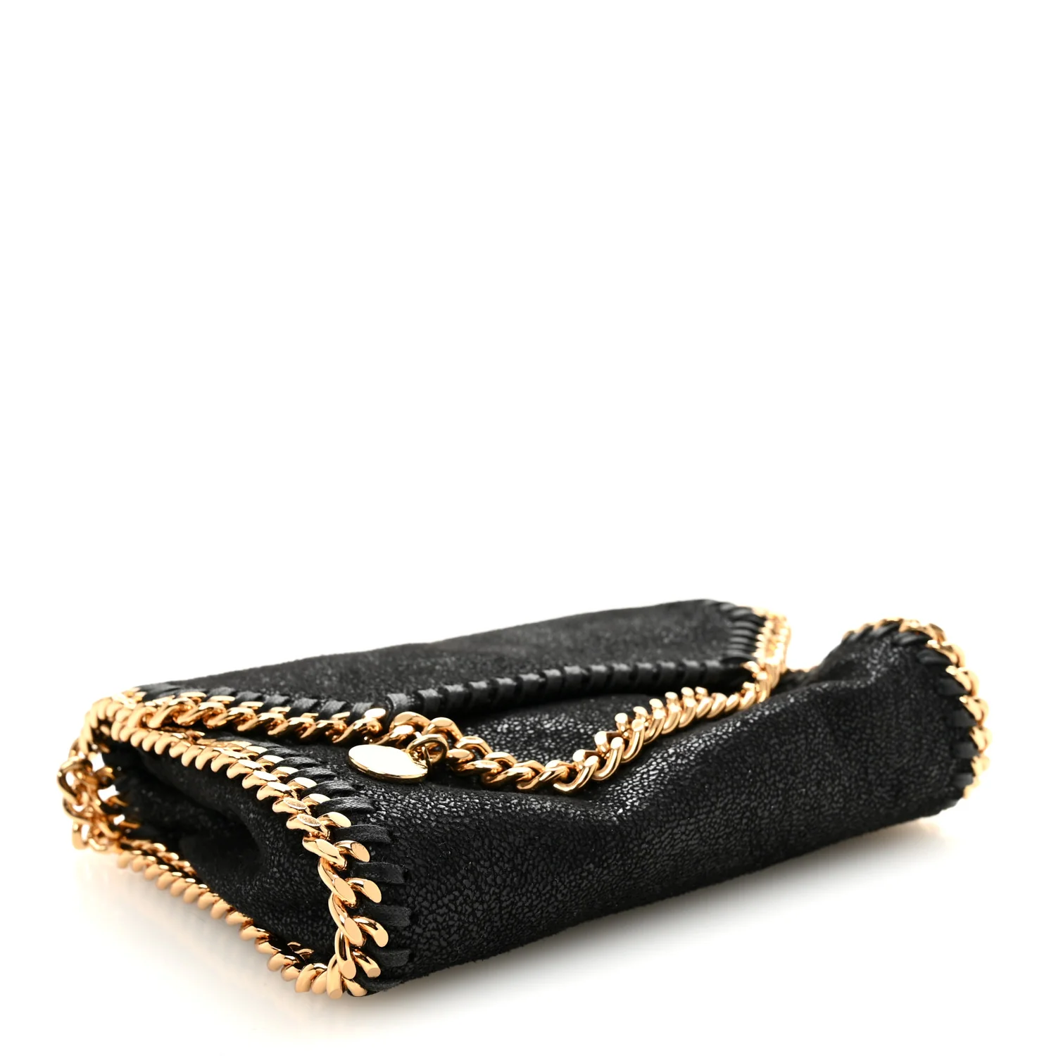 Shaggy Deer Tiny Fold Over Falabella Tote Black - Image 4