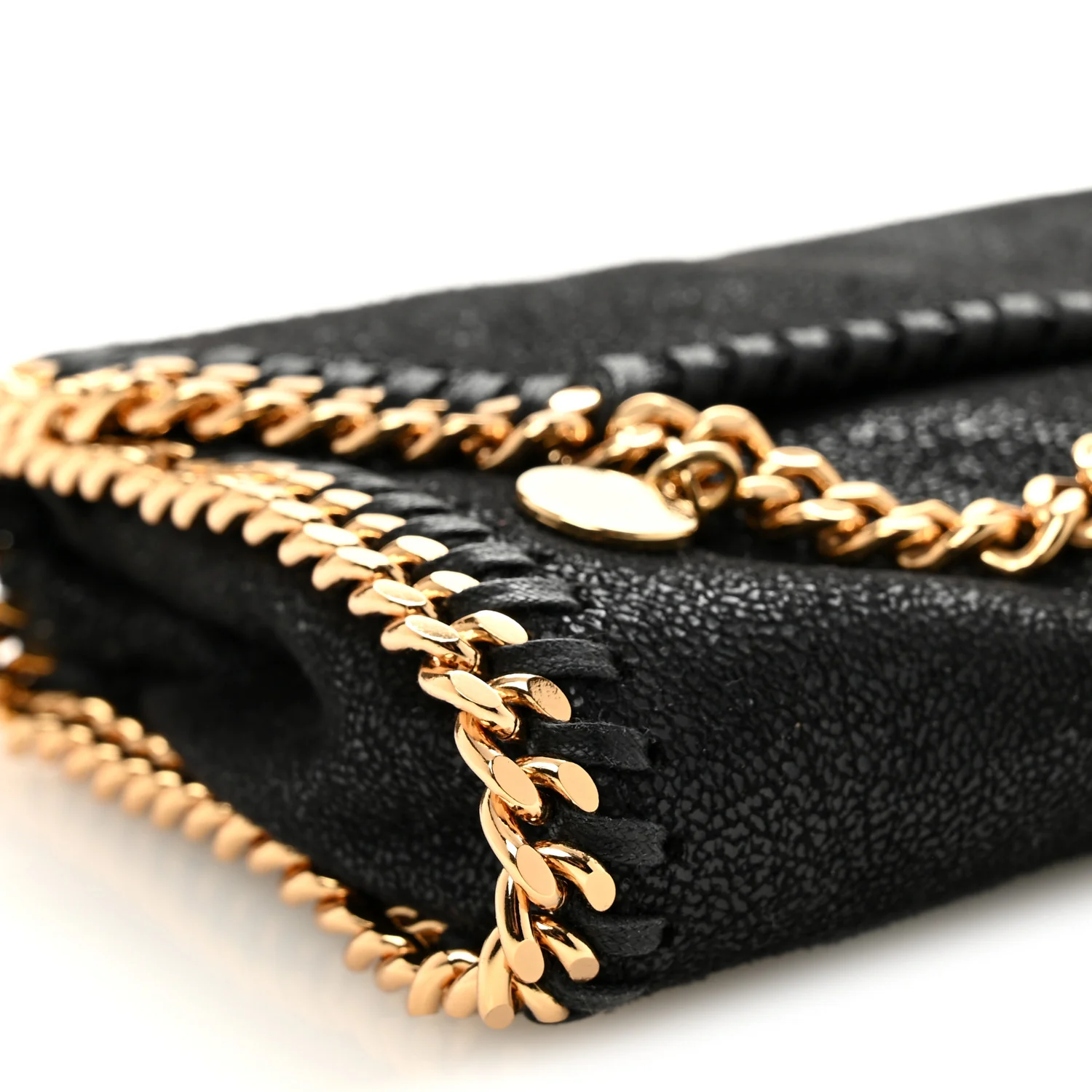 Shaggy Deer Tiny Fold Over Falabella Tote Black - Image 8