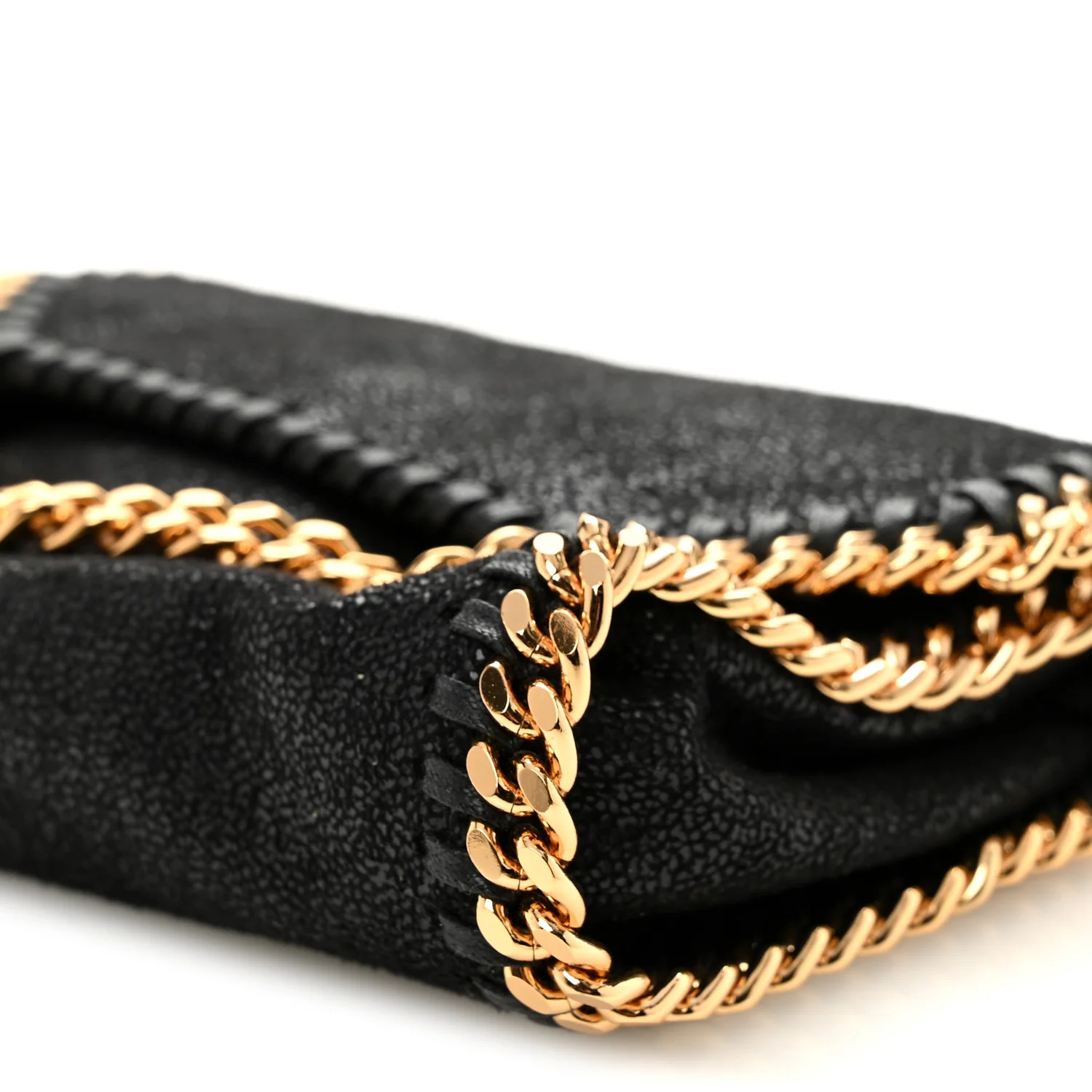 Shaggy Deer Tiny Fold Over Falabella Tote Black - Image 9