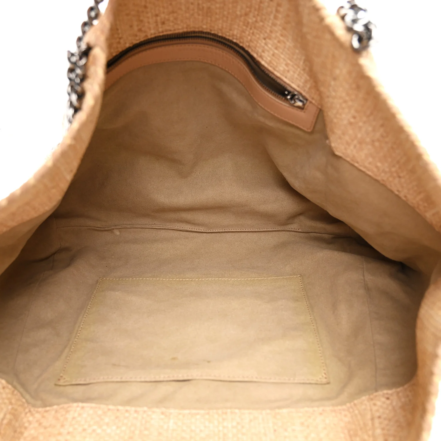 Woven Raffia Falabella Tote Bag Natural - Image 5