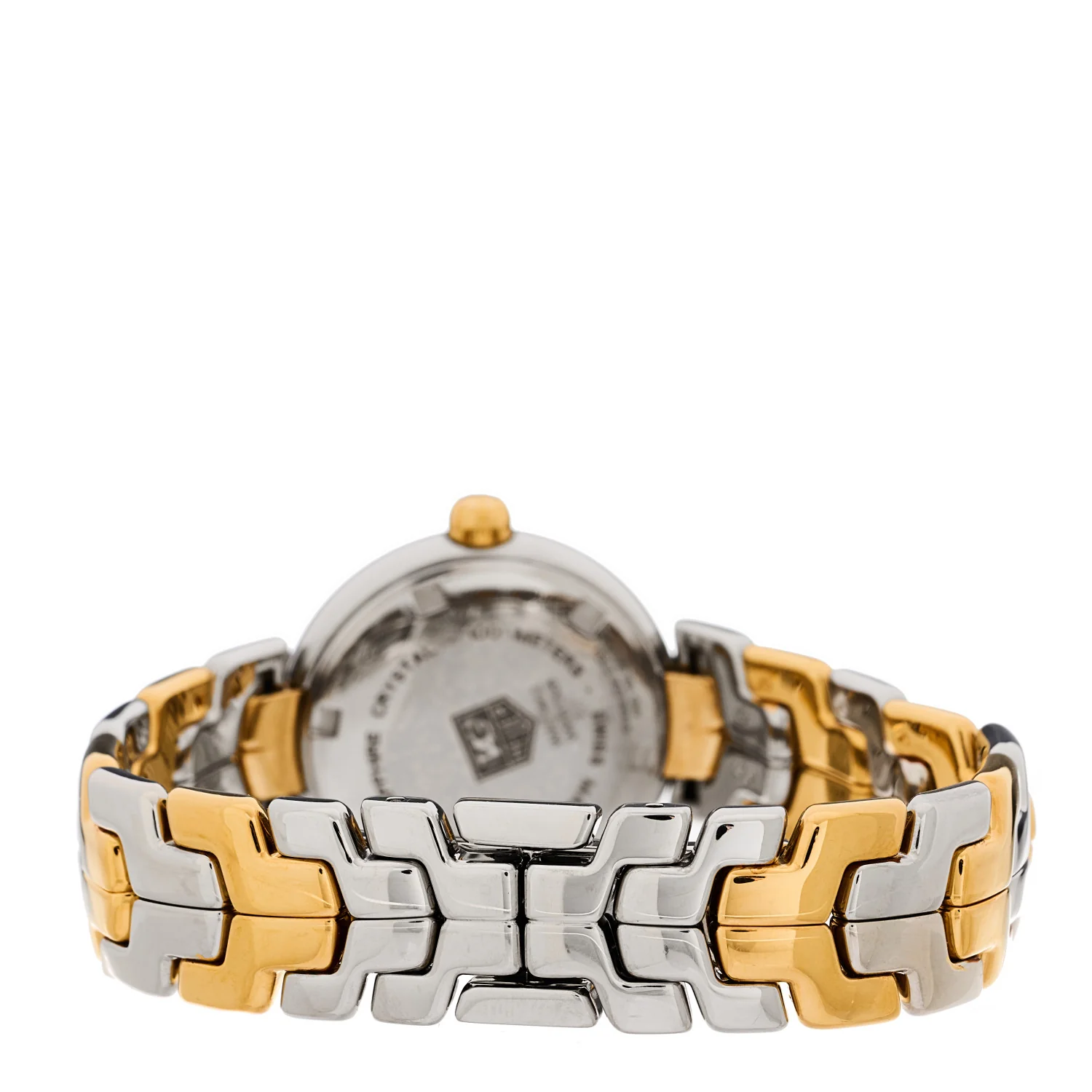 Stainless Steel 18K Yellow Gold 29mm Link Quartz Watch WAT1452 - Image 3