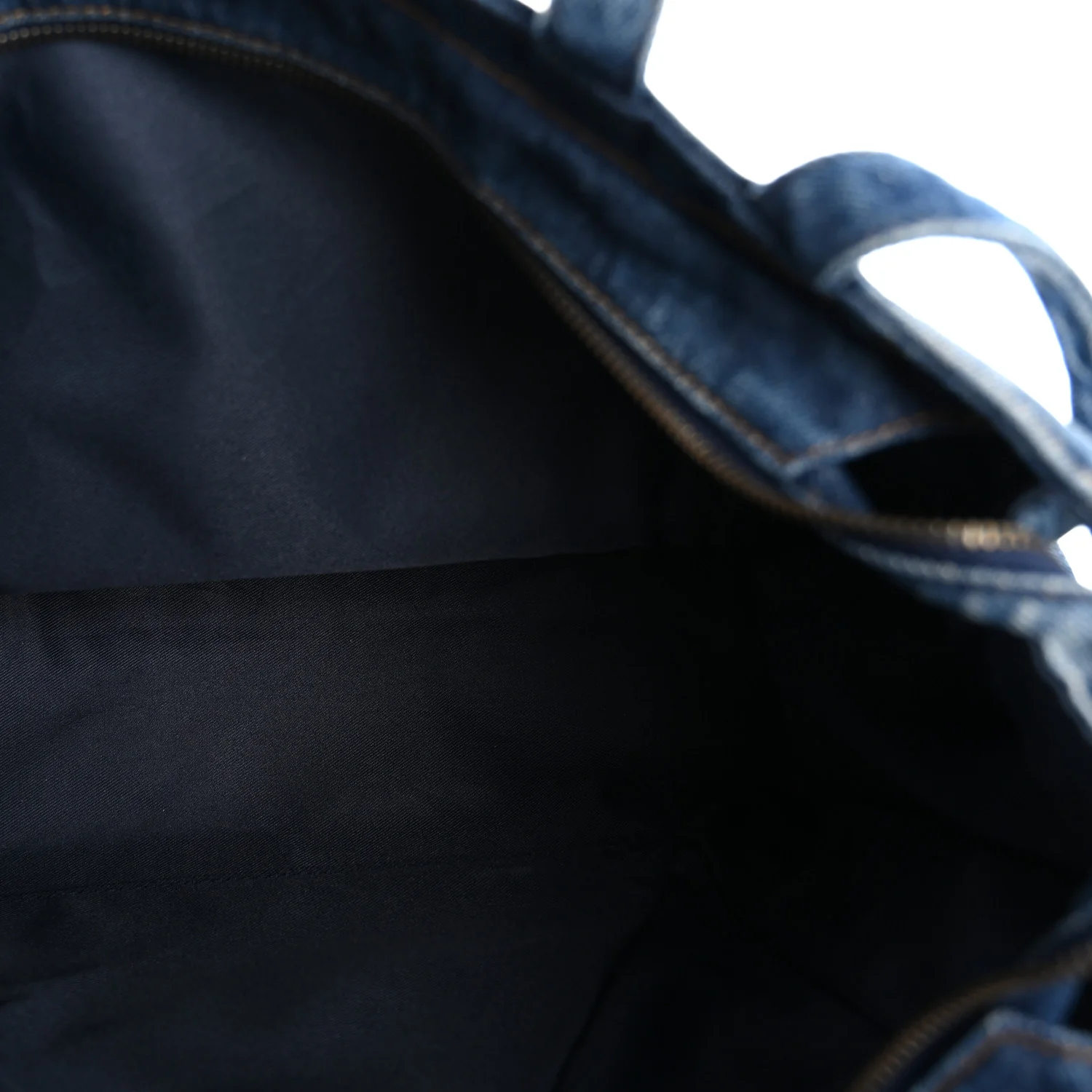 Denim Medium Shopping Bag Blue - Image 5