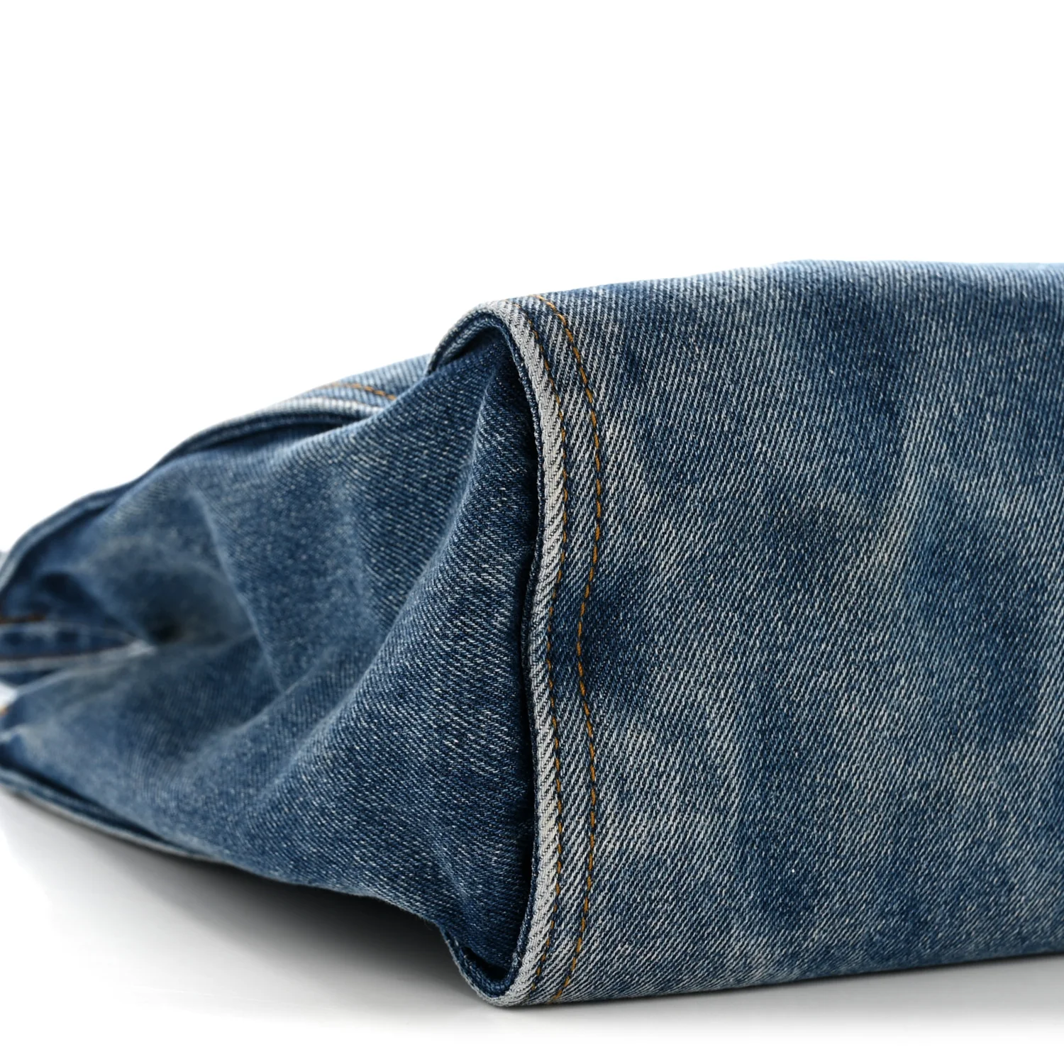 Denim Medium Shopping Bag Blue - Image 9
