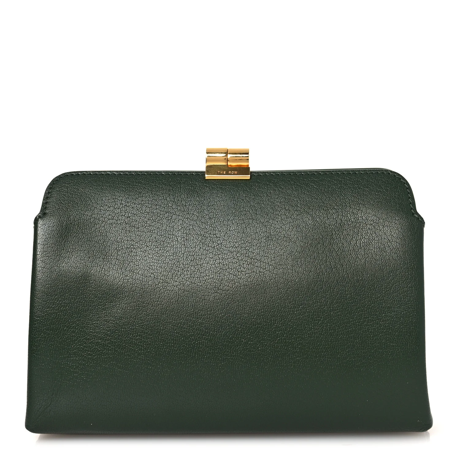 Goatskin Amazon Clutch Seaweed Green