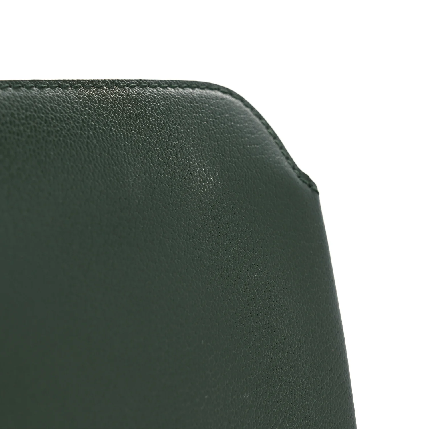 Goatskin Amazon Clutch Seaweed Green - Image 11