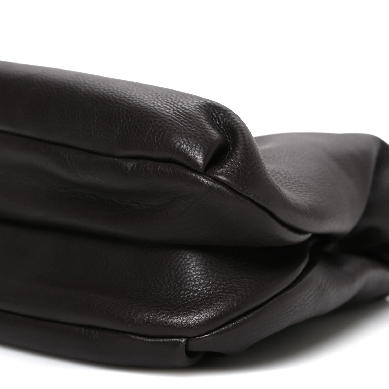 Grained Calfskin Bourse Clutch Dark Brown - Image 9