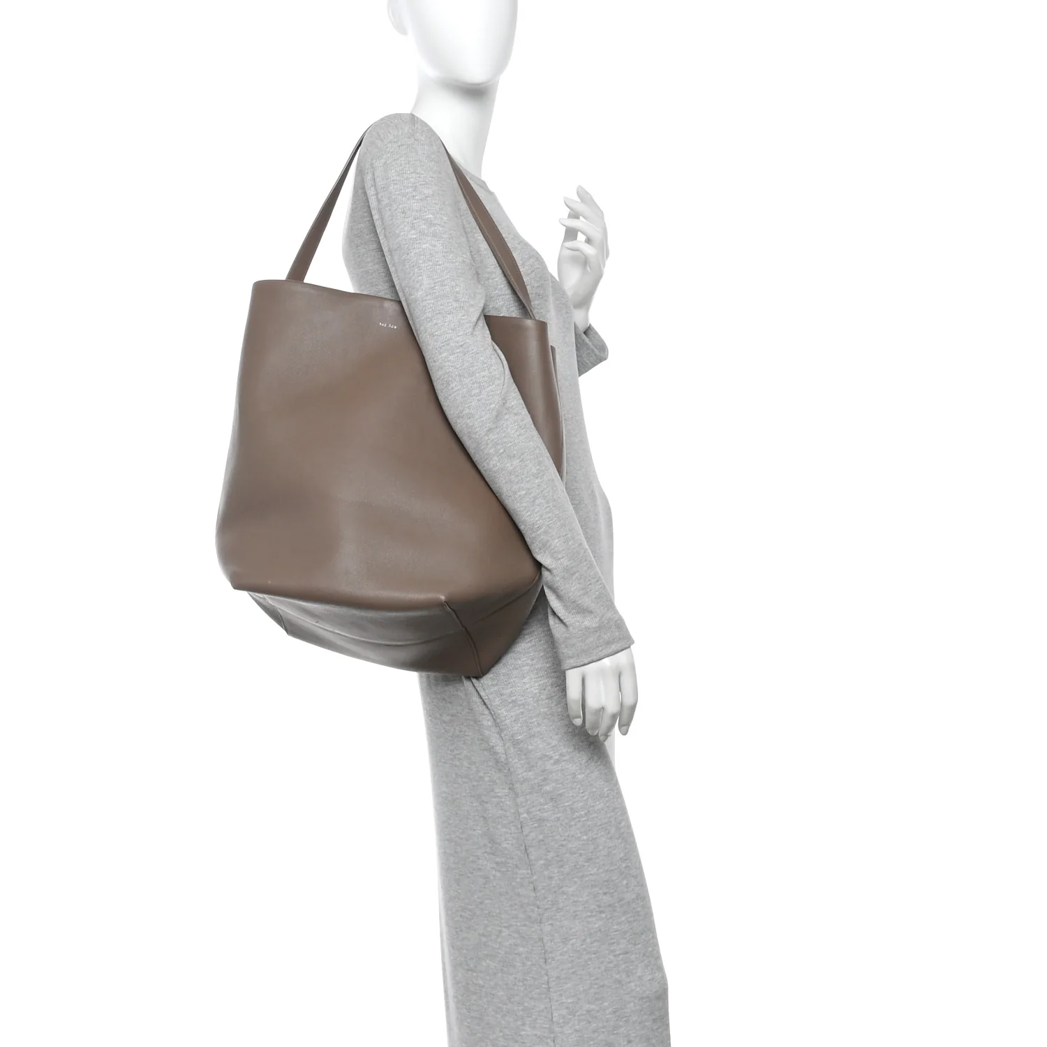 Grained Calfskin Large N/S Park Tote Dark Taupe - Image 2