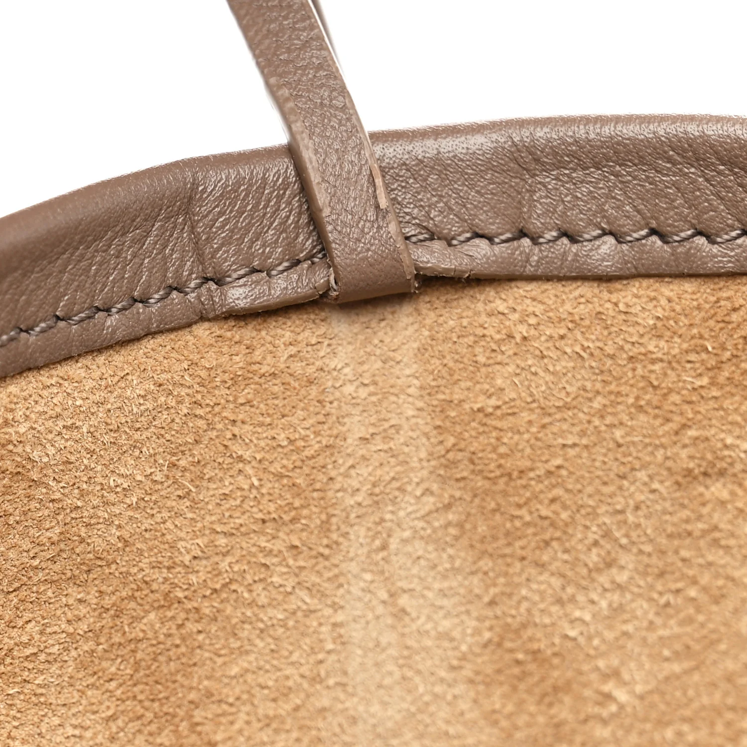 Grained Calfskin Large N/S Park Tote Dark Taupe - Image 6