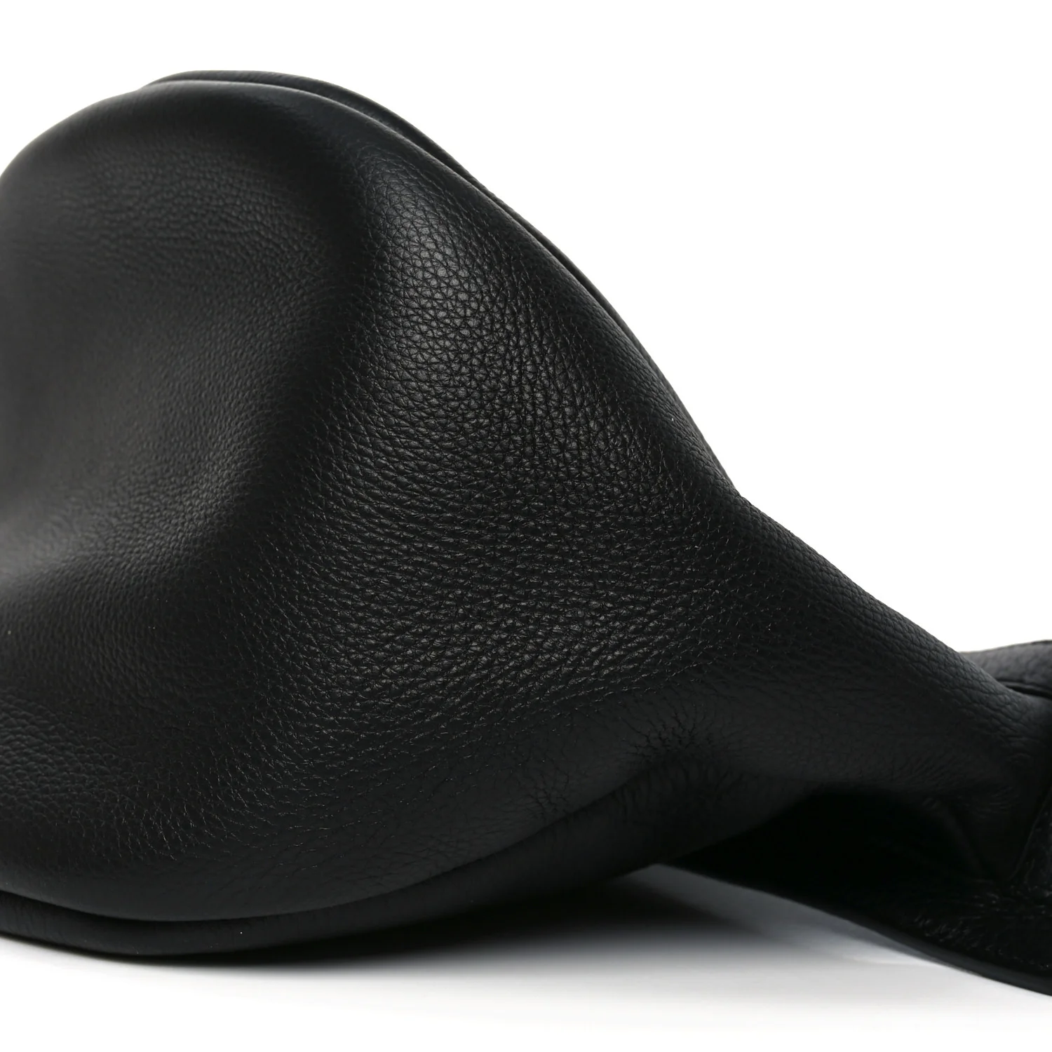Grained Calfskin Large Slouchy Banana Bag Black - Image 19
