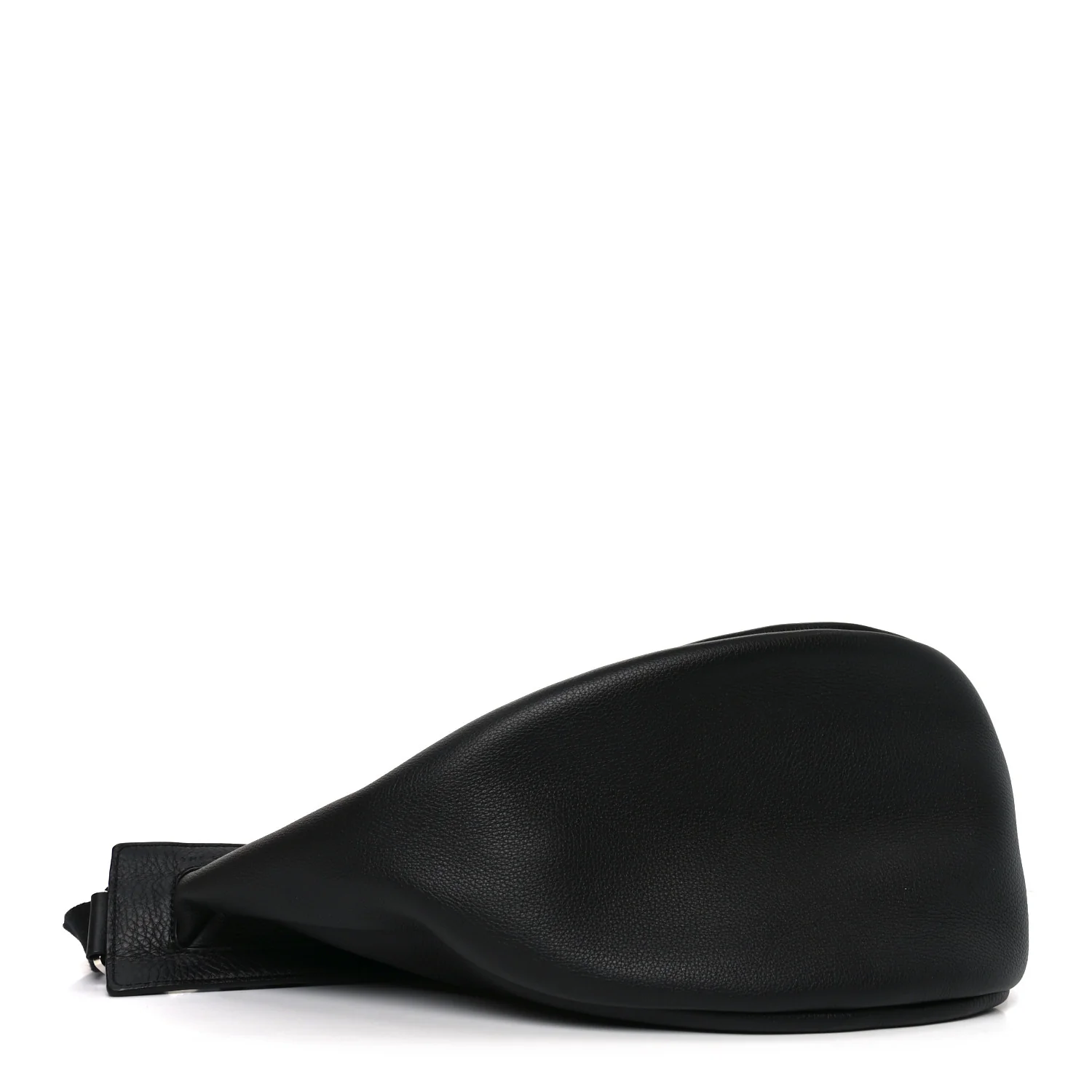 Grained Calfskin Large Slouchy Banana Bag Black - Image 6