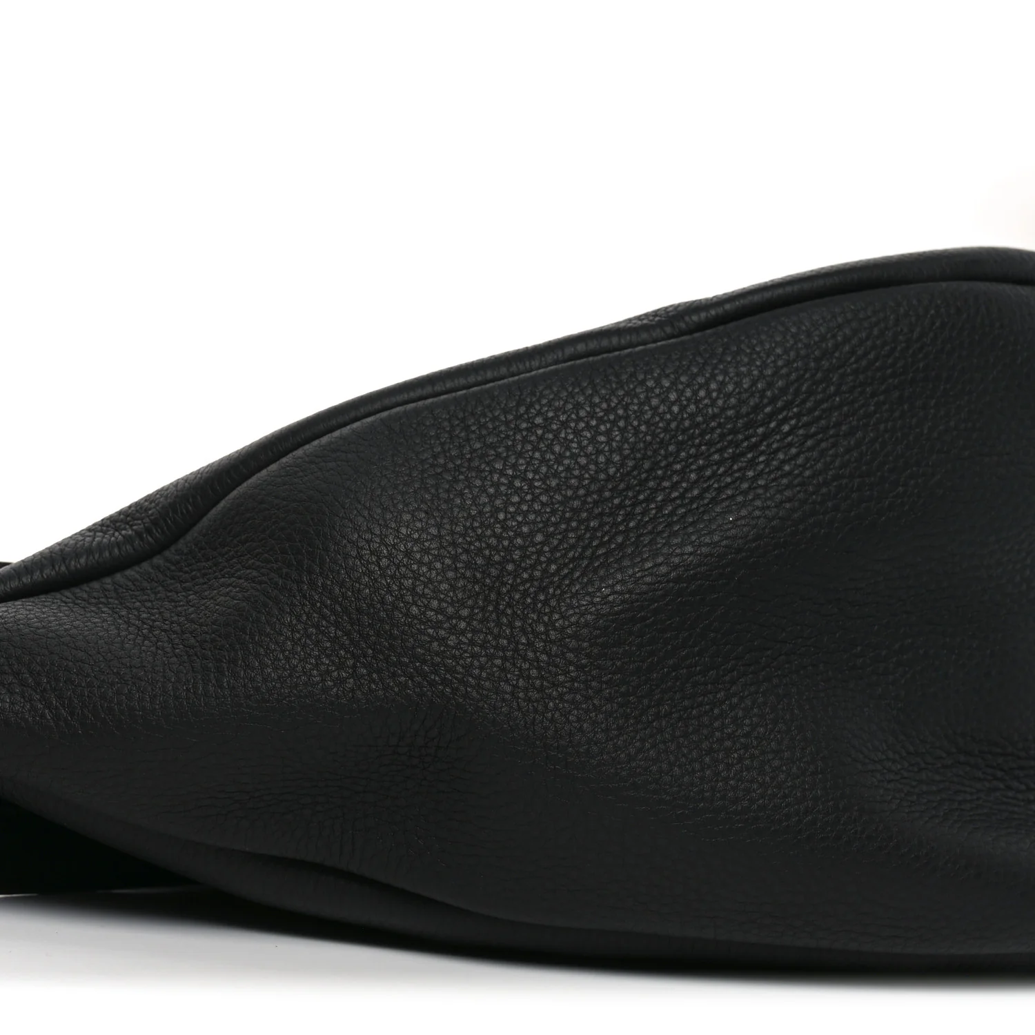 Grained Calfskin Large Slouchy Banana Bag Black - Image 9
