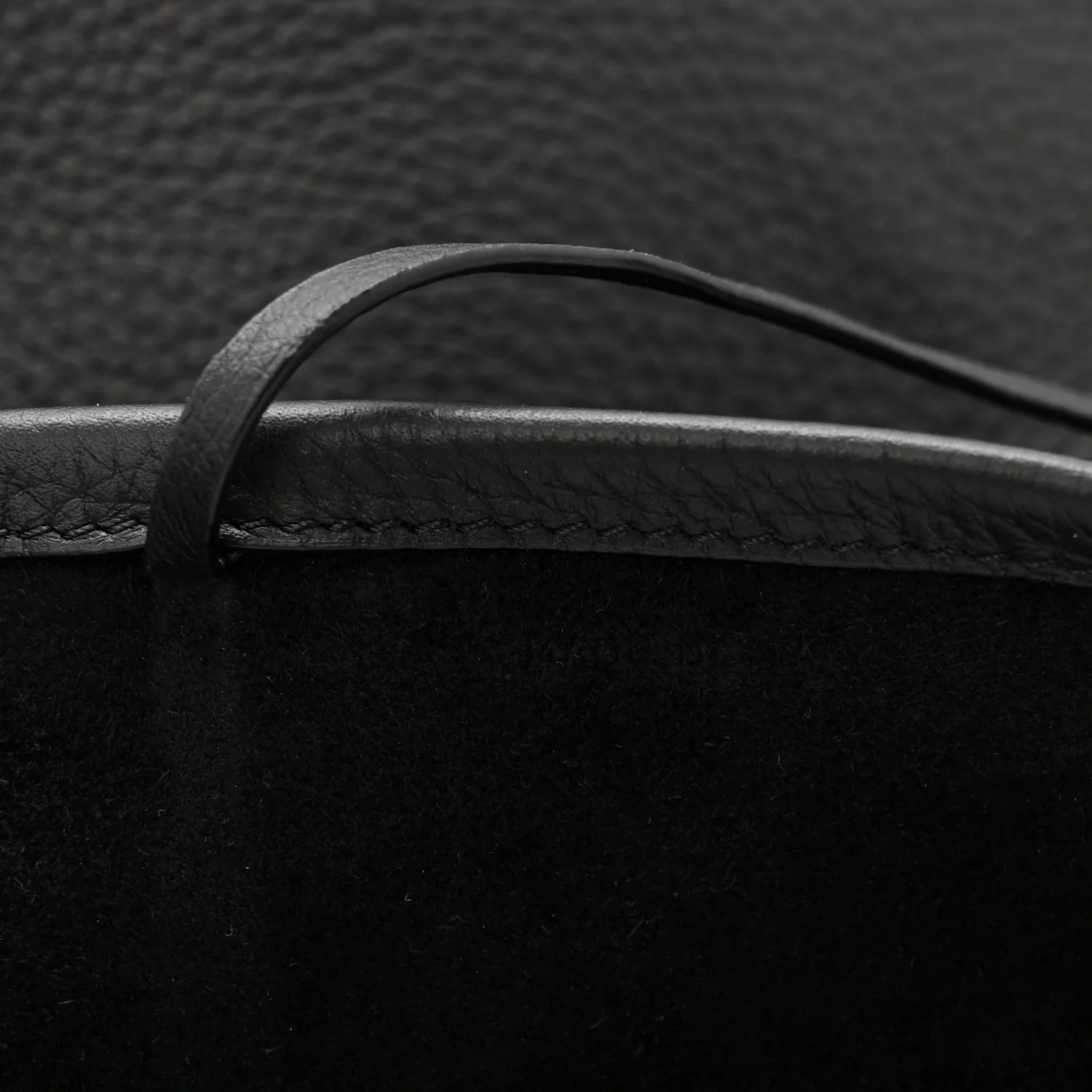 Grained Calfskin Medium N/S Hook Tote Black - Image 6