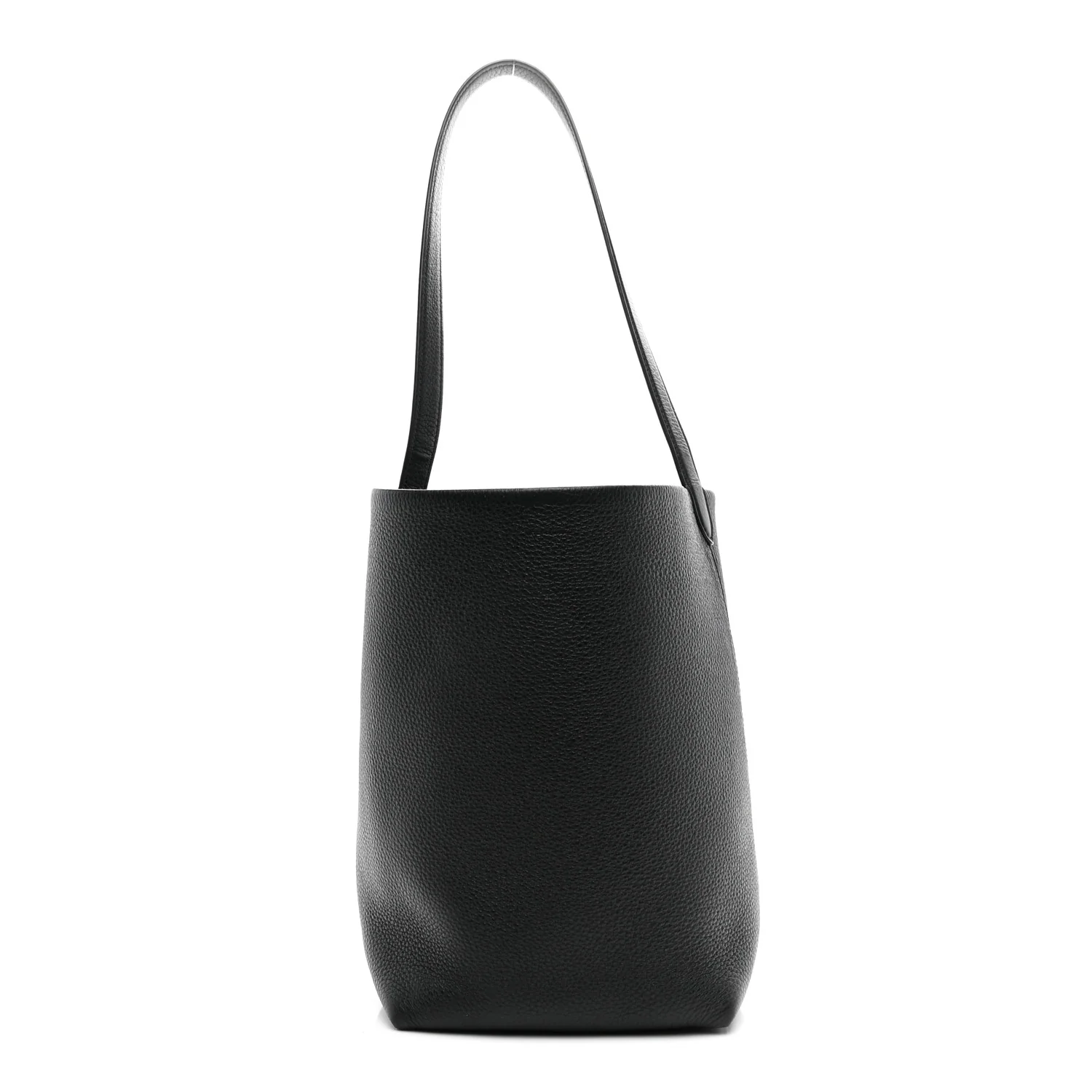 Grained Calfskin Medium N/S Park Tote Black
