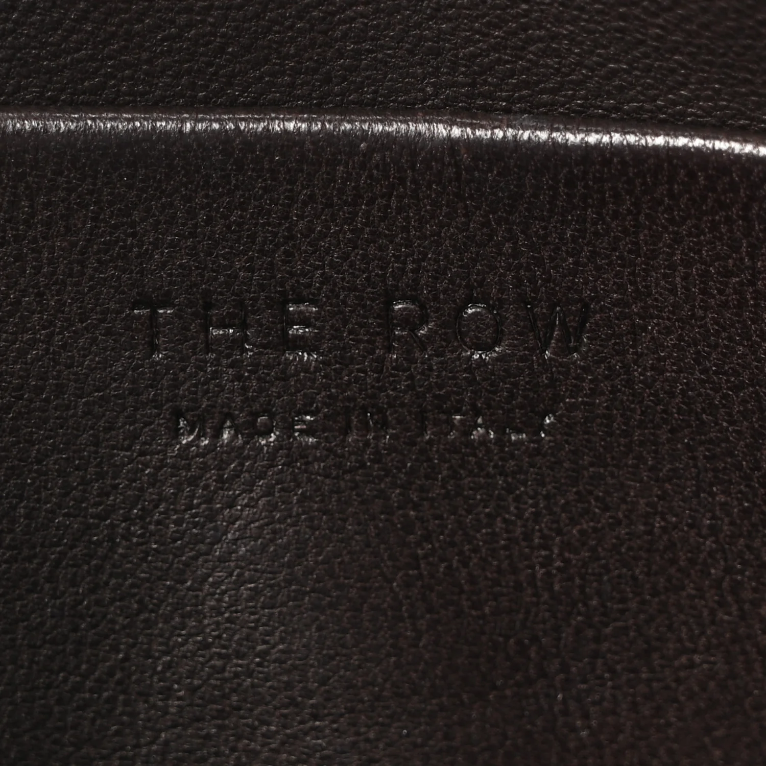 Grained Calfskin Rene Crossbody Dark Brown - Image 6