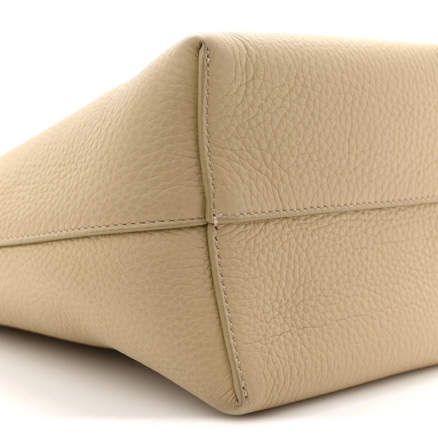 Grained Calfskin Small N/S Park Tote Dark Taupe - Image 8