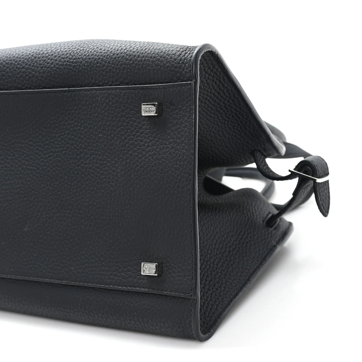 Grained Calfskin Soft Margaux 10 Bag Black - Image 9