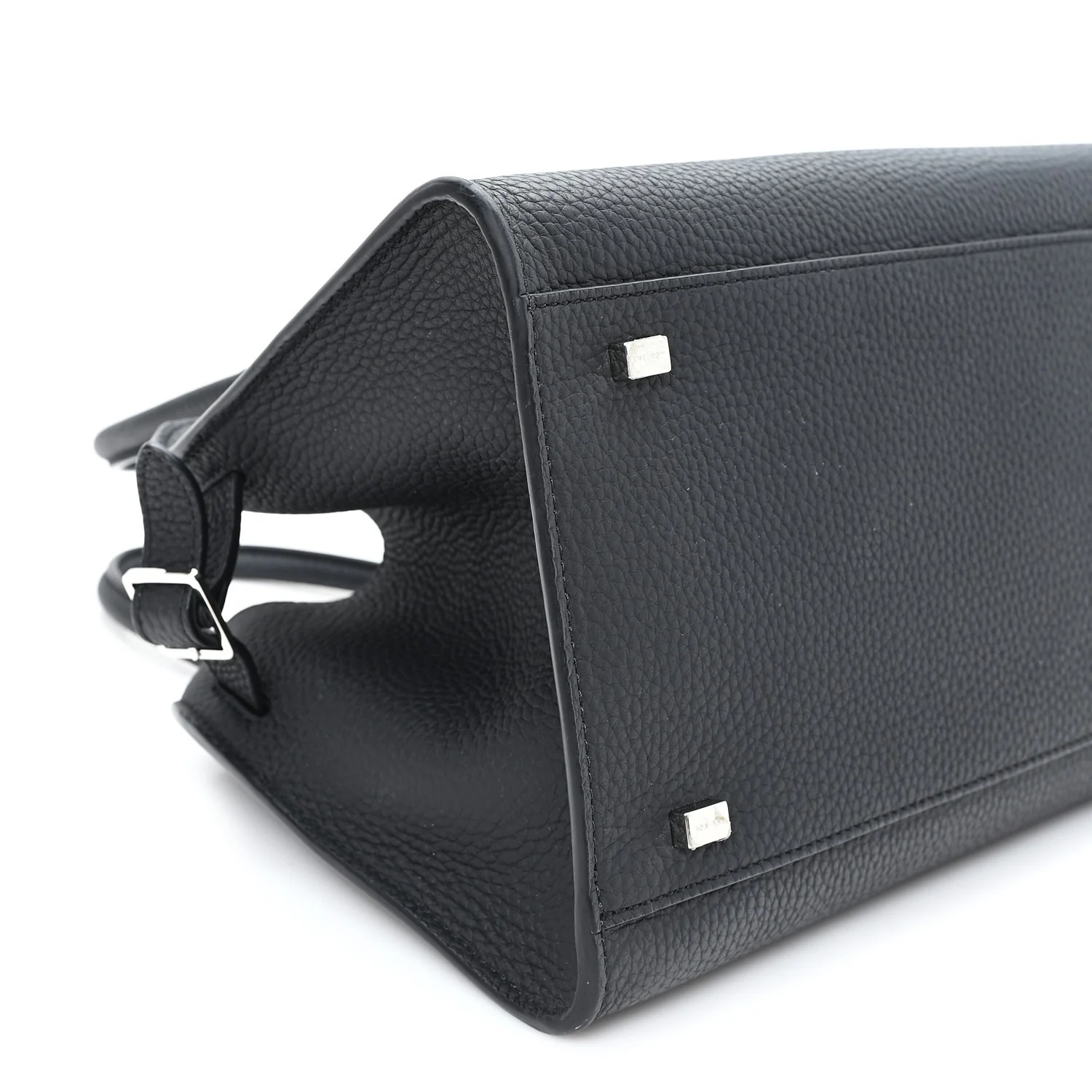 Grained Calfskin Soft Margaux 10 Bag Black - Image 8