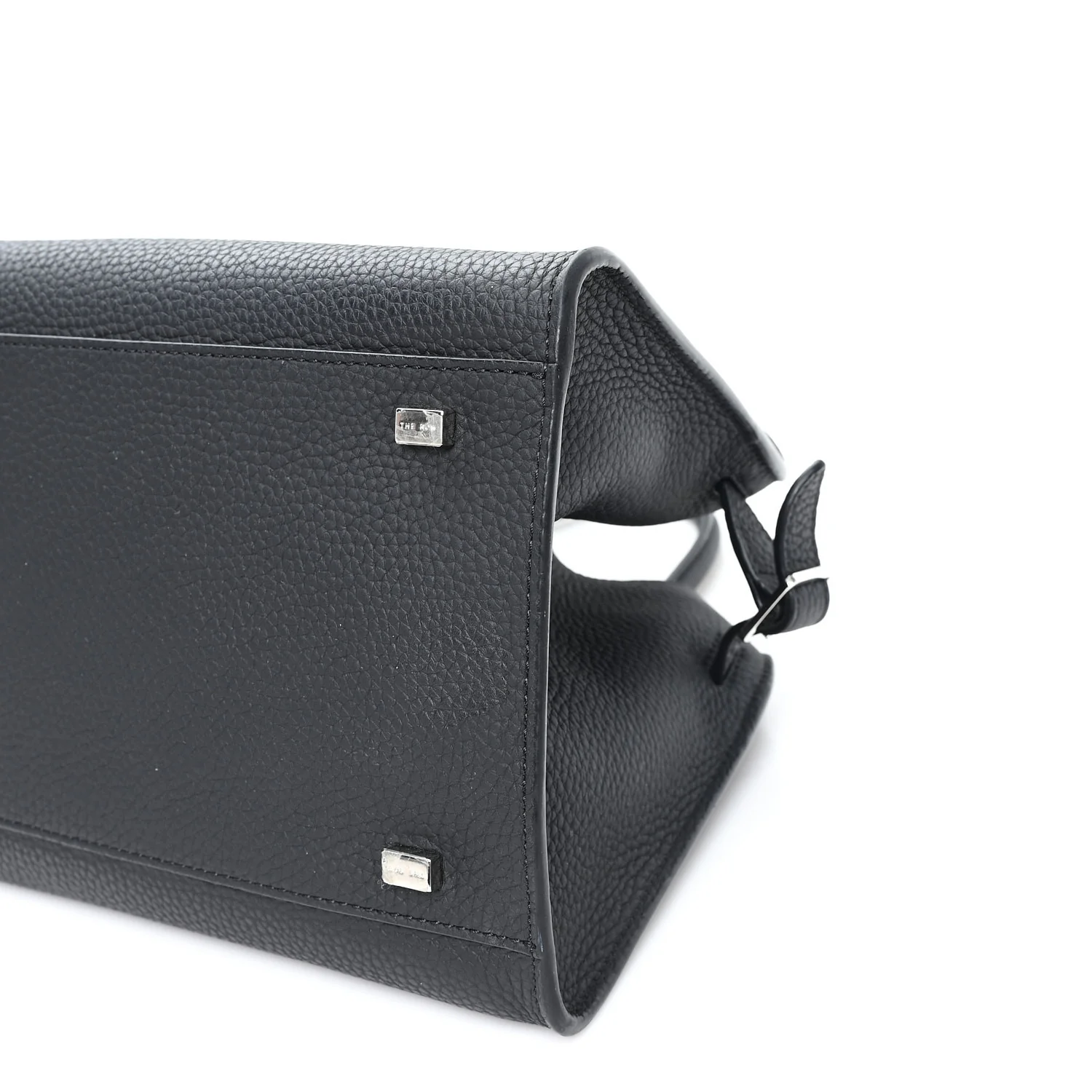 Grained Calfskin Soft Margaux 10 Bag Black - Image 9