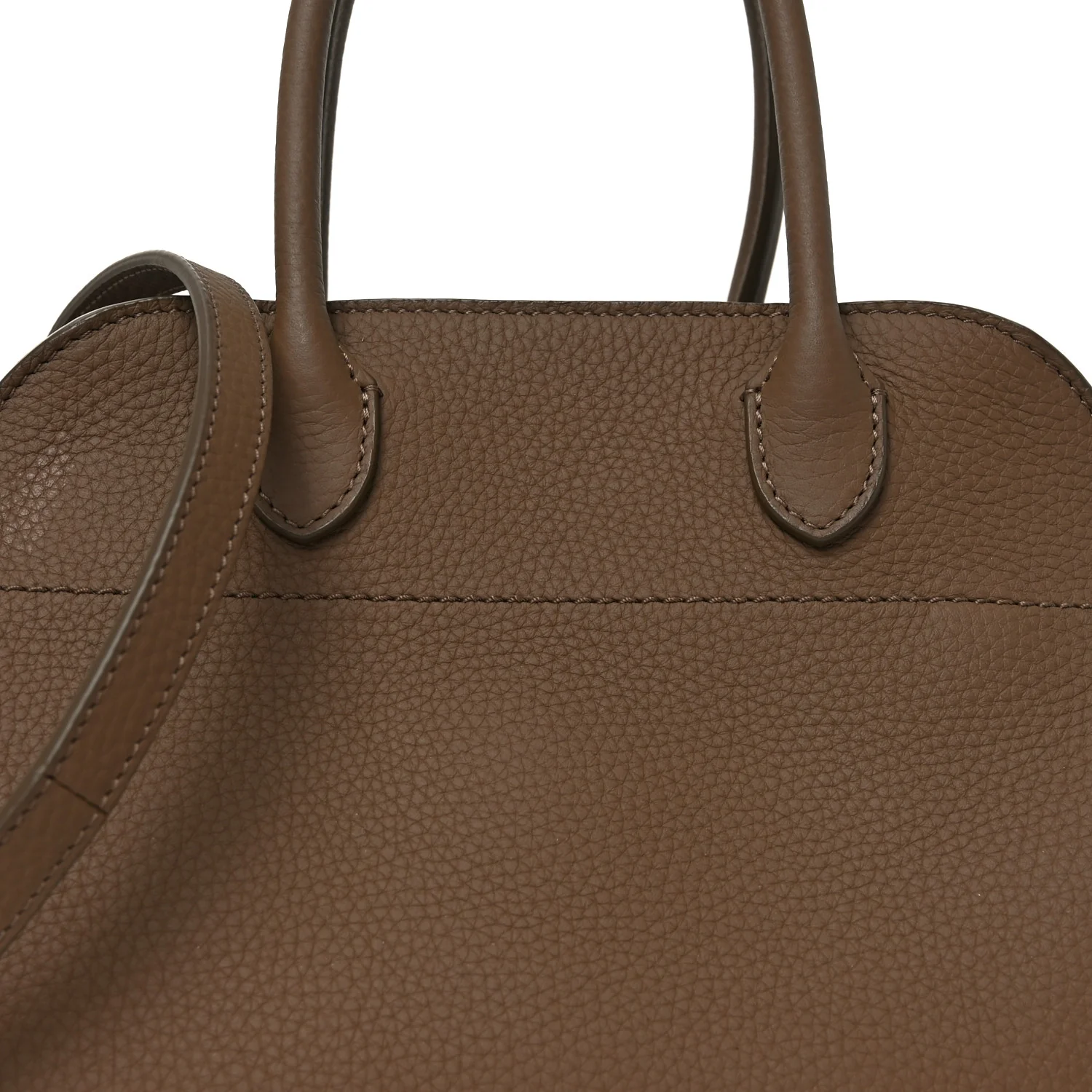 Grained Calfskin Soft Margaux 10 Bag Dark Taupe - Image 7