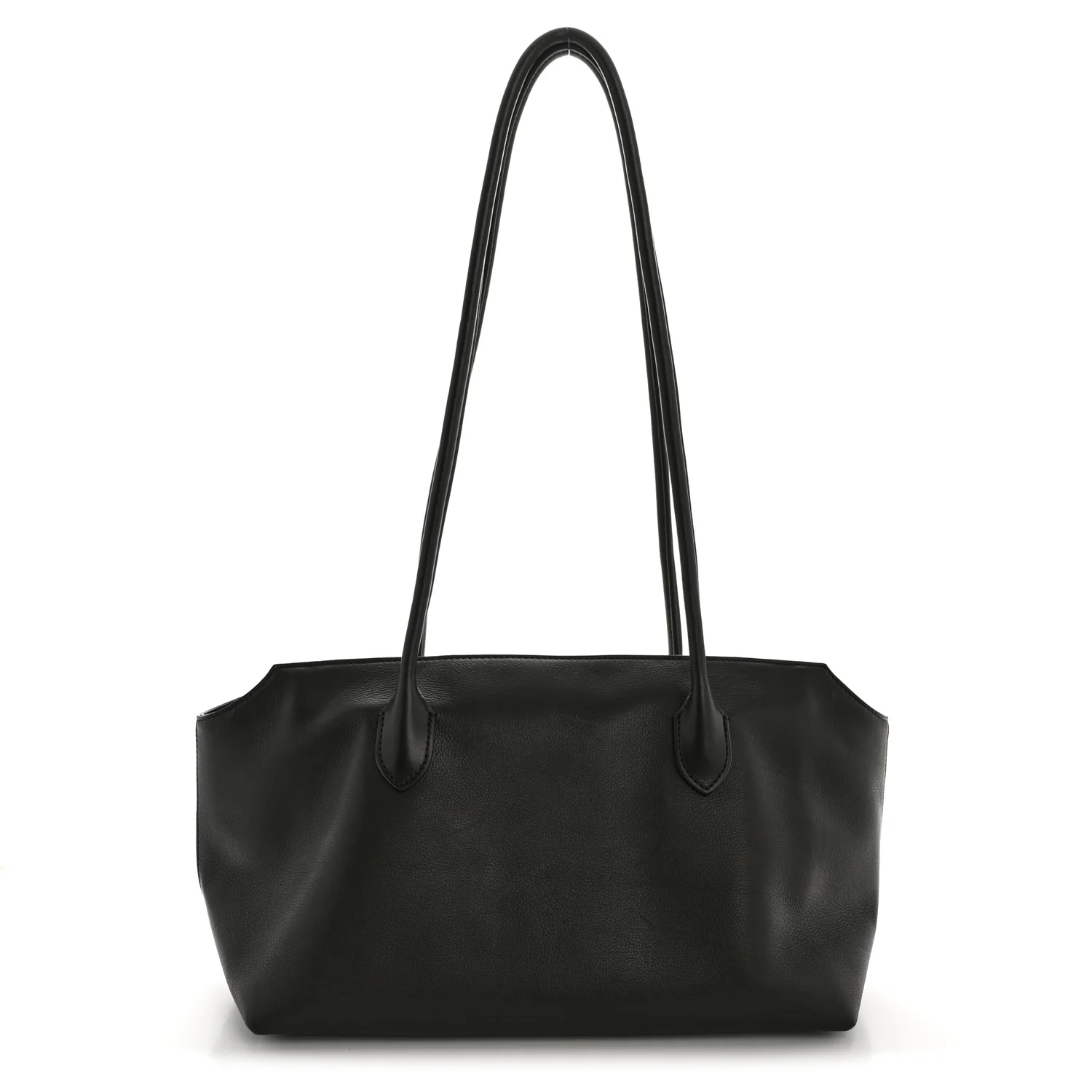 Grained Calfskin Terrasse Bag Dark Brown