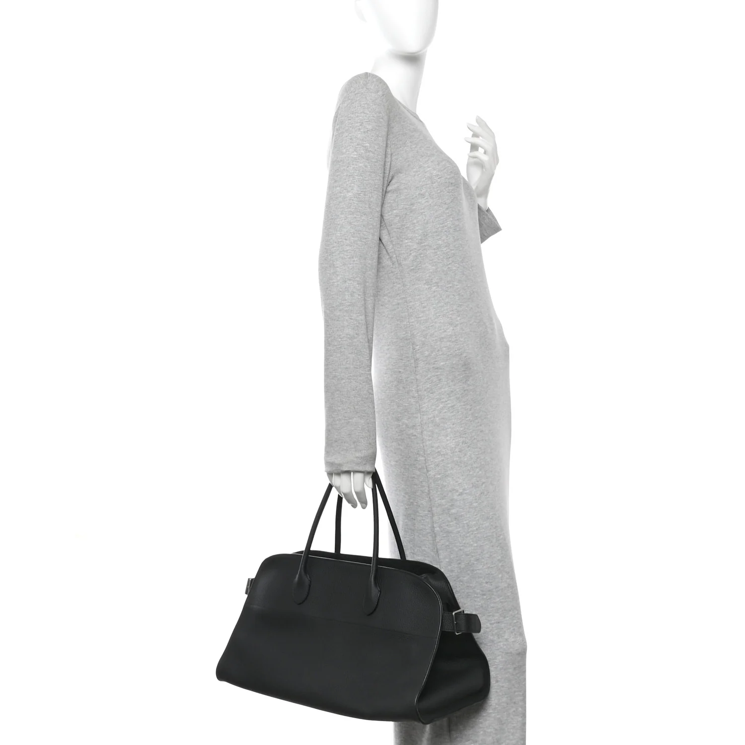 Matte Grained Calfskin EW Margaux Black - Image 2