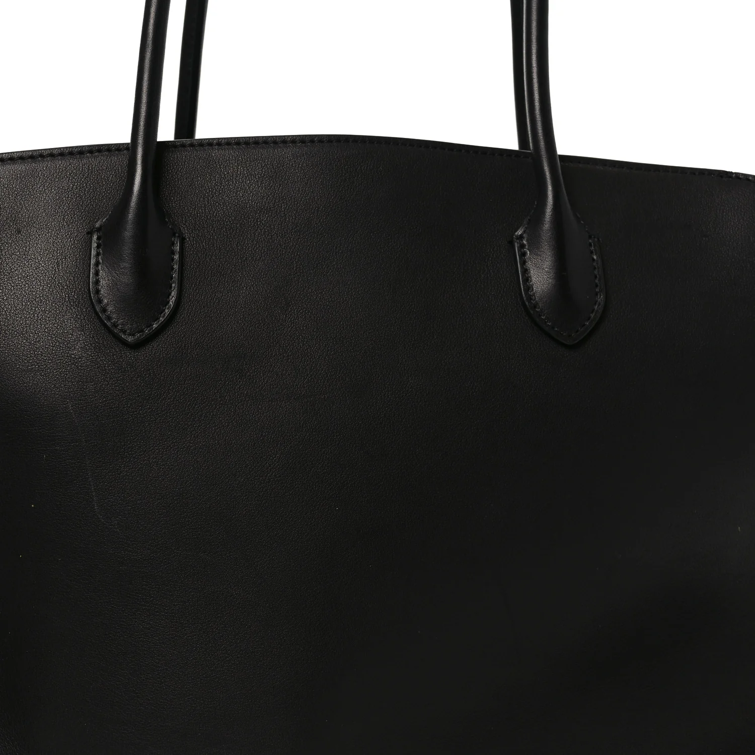 Polished Saddle Calfskin Marlo Tote Bag Black - Image 7