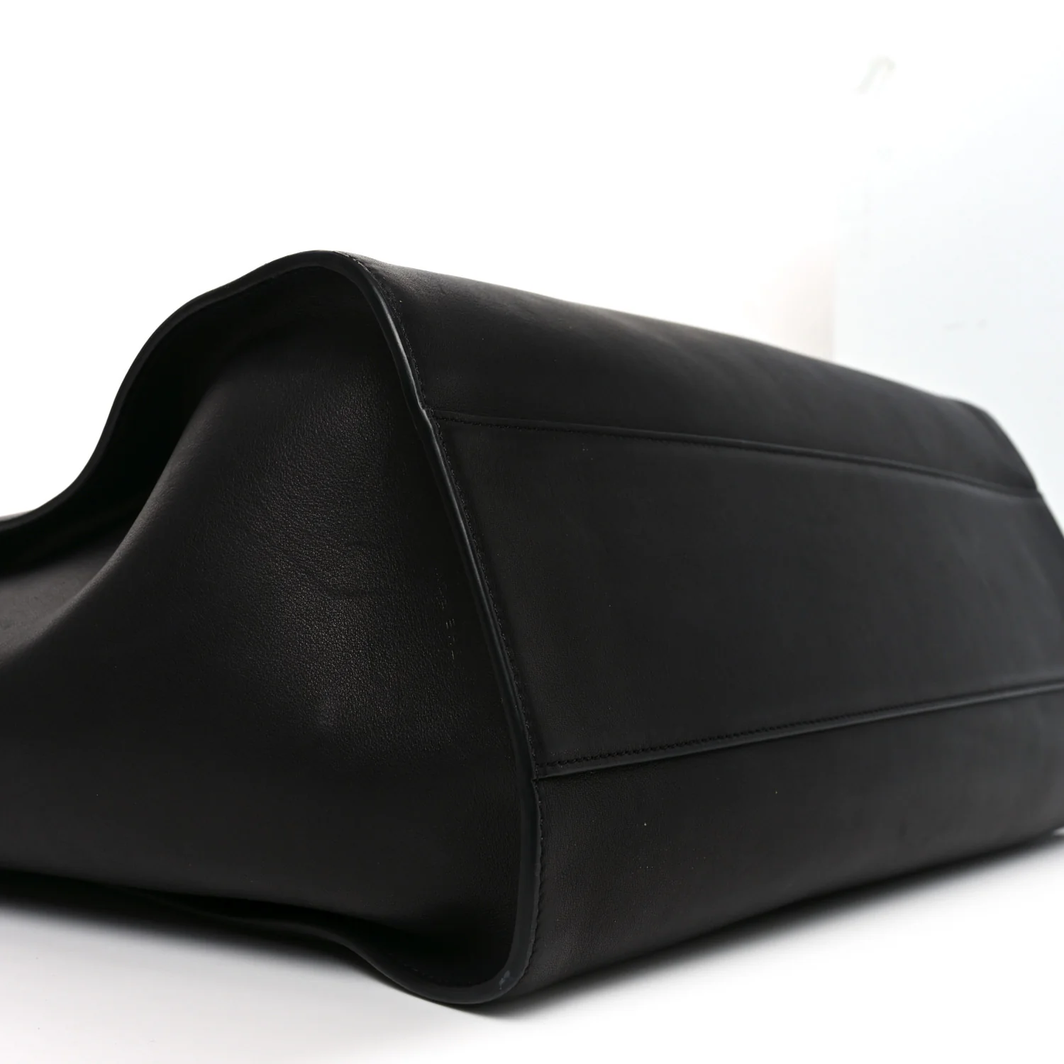 Polished Saddle Calfskin Marlo Tote Bag Black - Image 8