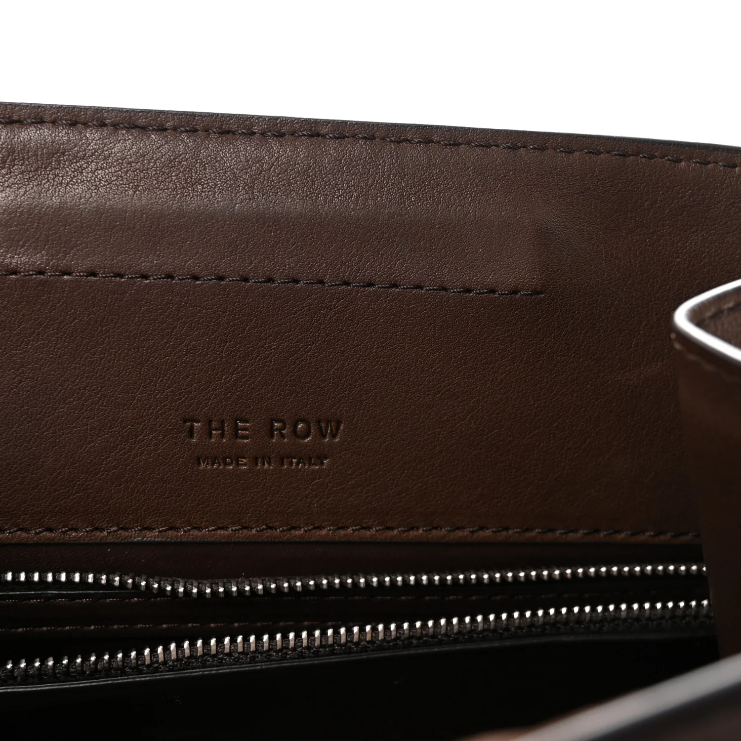 Polished Saddle Calfskin Peggy Clutch Deep Brown - Image 6