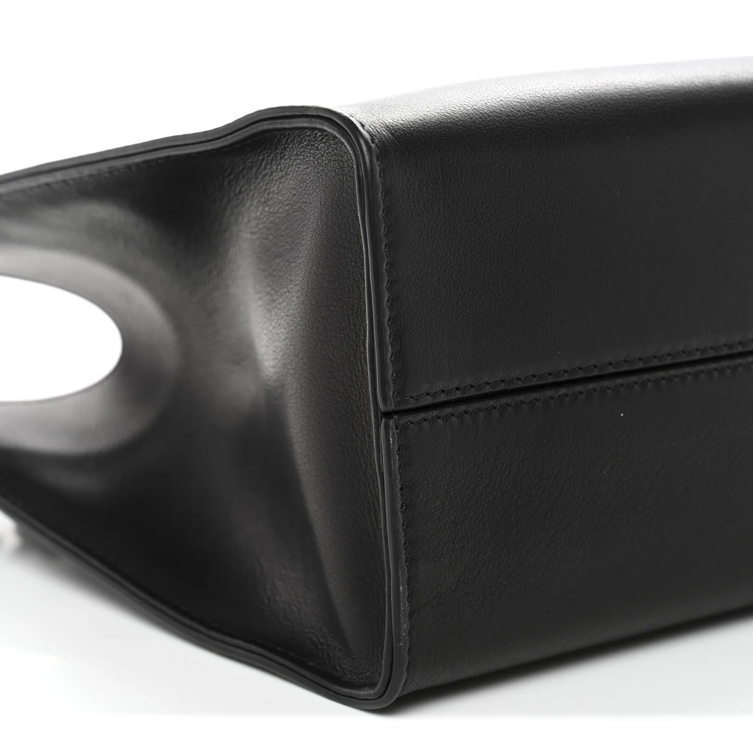 Polished Saddle Calfskin Small Alexia Bag Black - Image 8