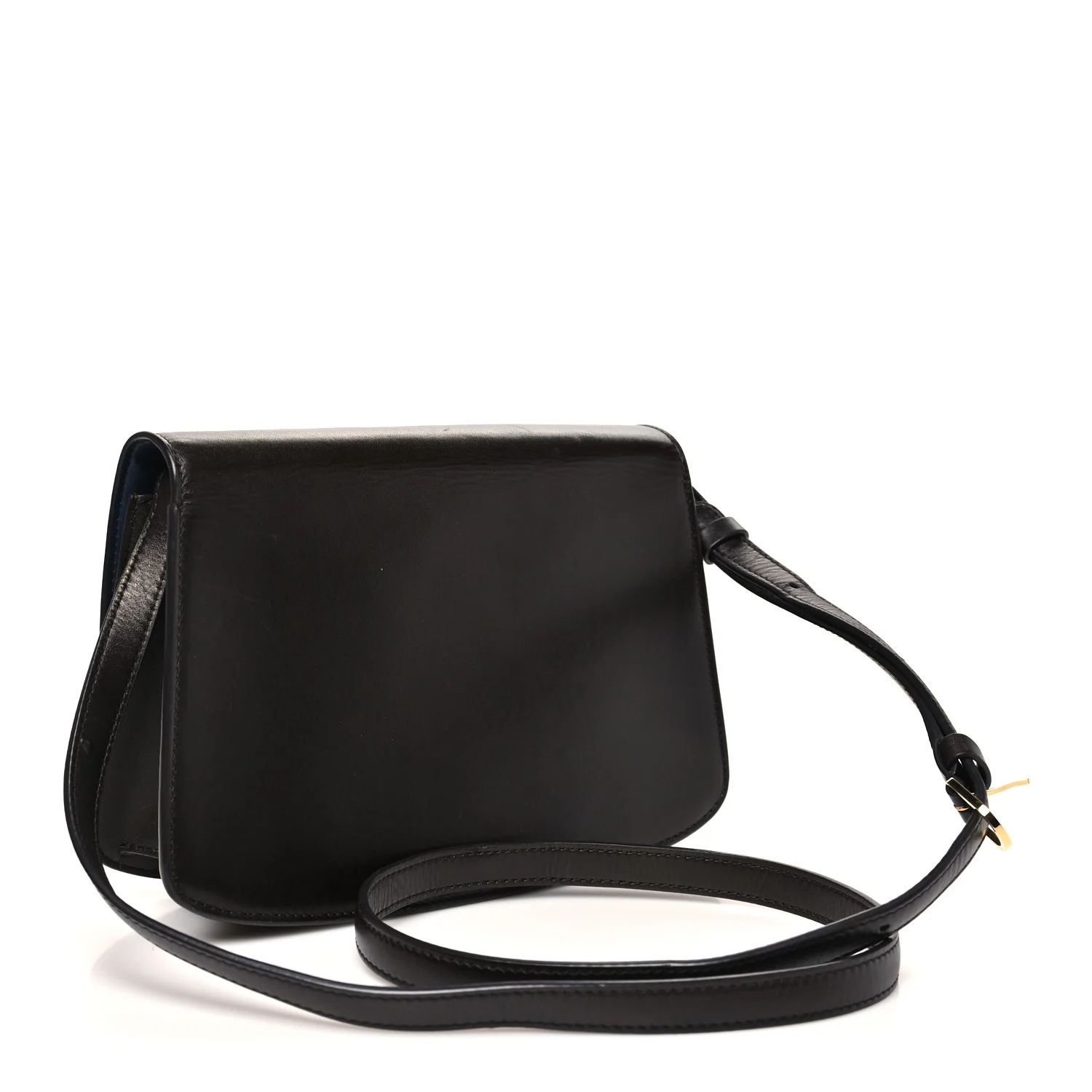 Sleek Calfskin The Sofia 8.75 Crossbody Dark Brown - Image 4