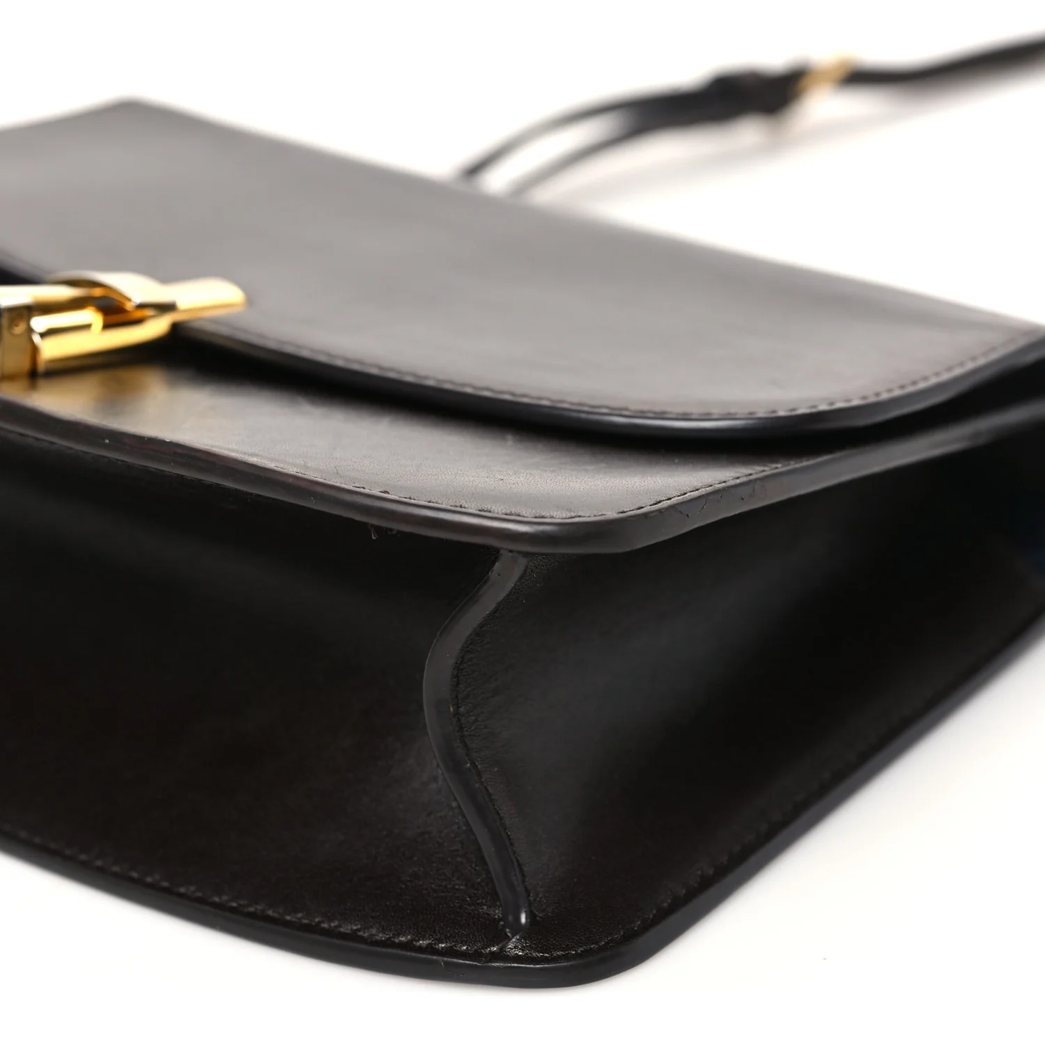 Sleek Calfskin The Sofia 8.75 Crossbody Dark Brown - Image 9