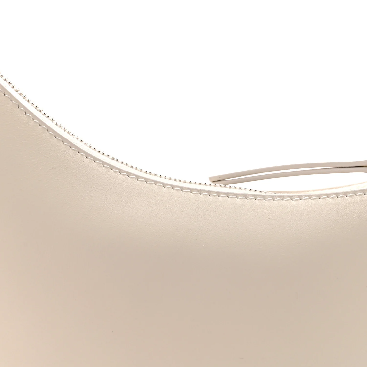 Smooth Calfskin Half Moon Shoulder Bag New Ivory - Image 7