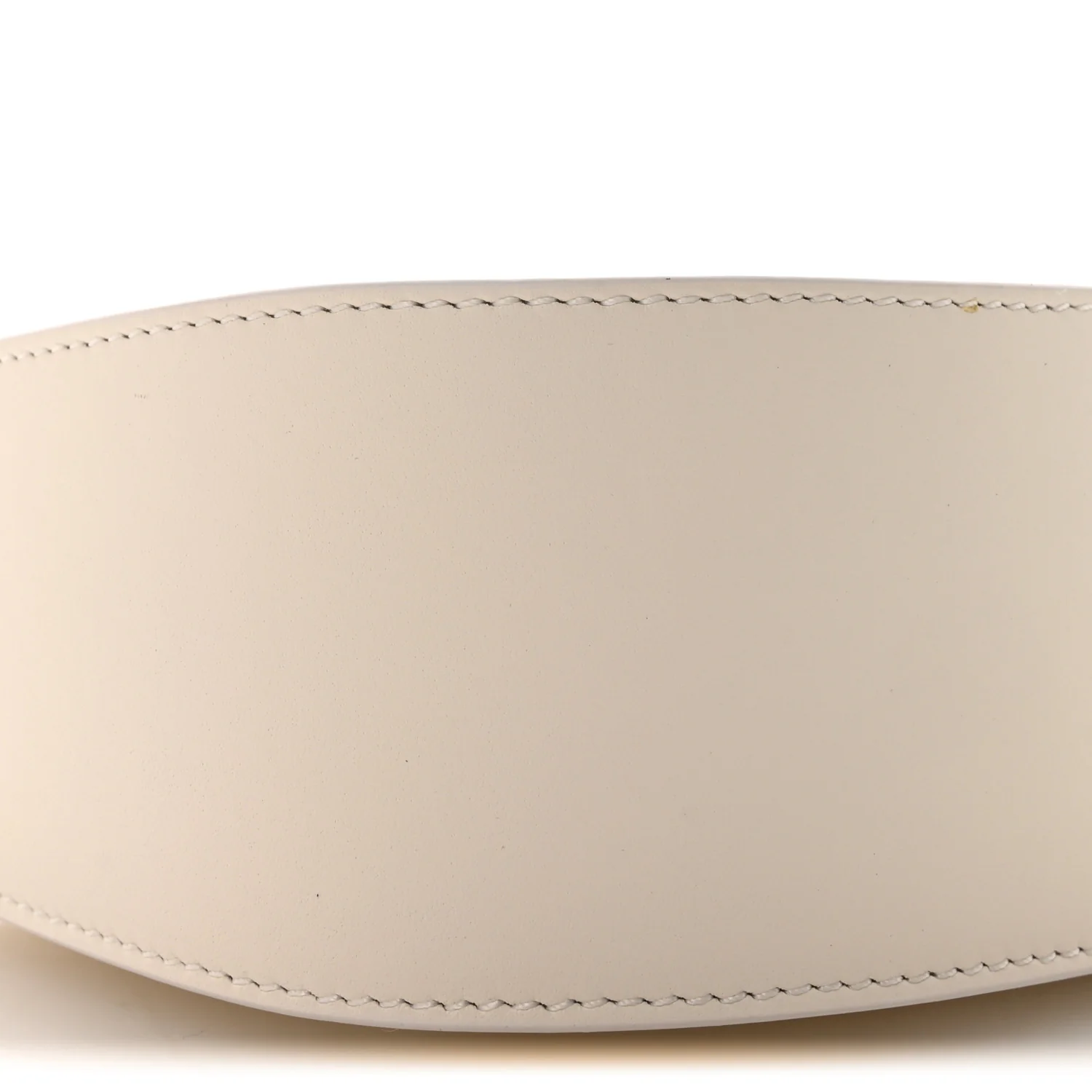 Smooth Calfskin Half Moon Shoulder Bag New Ivory - Image 8