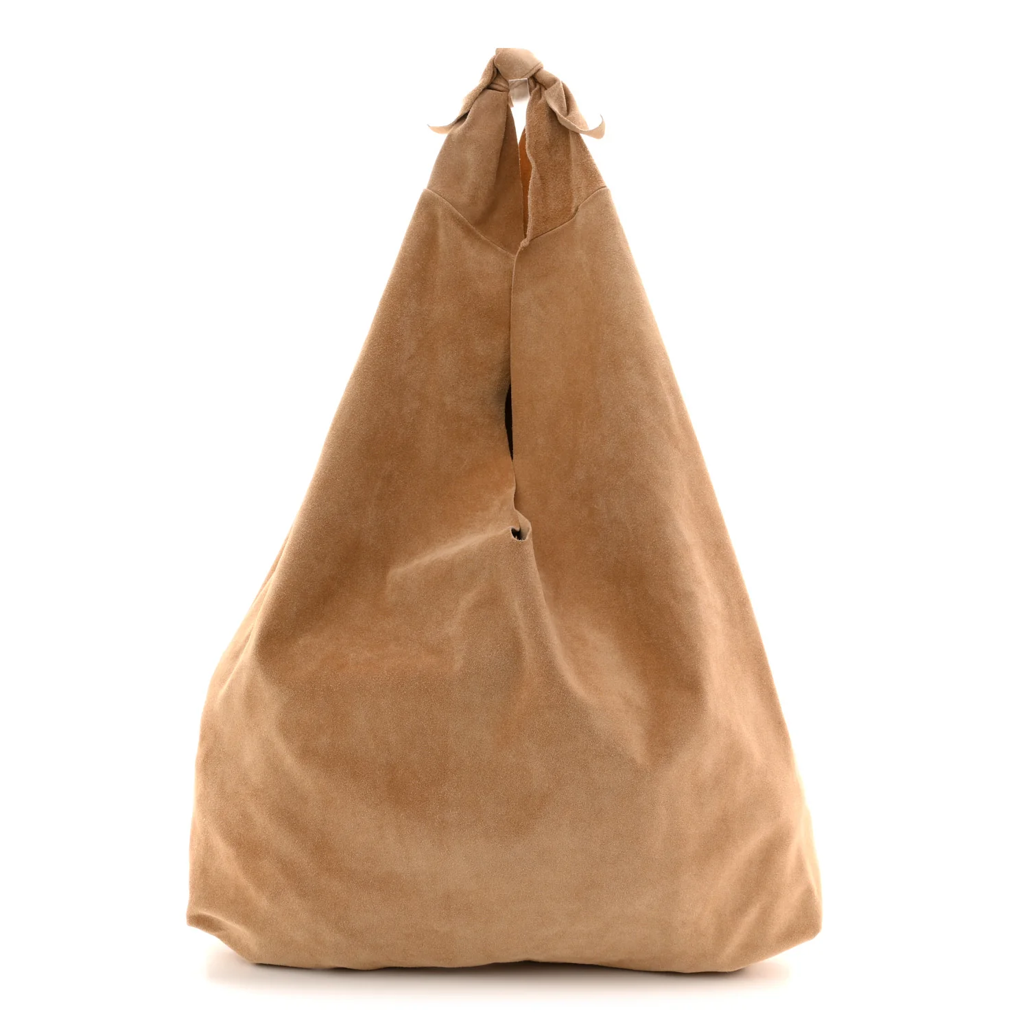 Suede Bindle Bag Warm Beige - Image 2