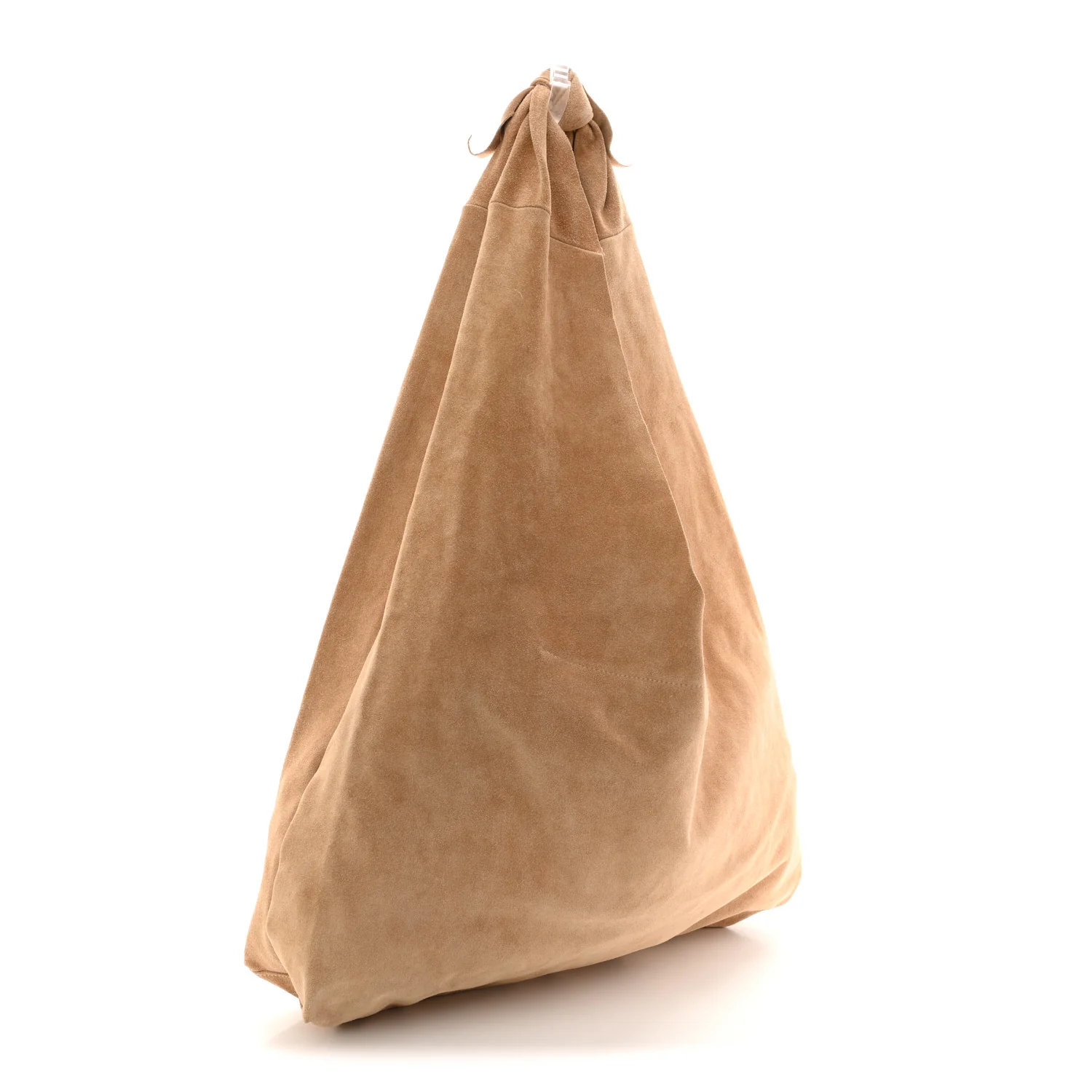 Suede Bindle Bag Warm Beige - Image 4