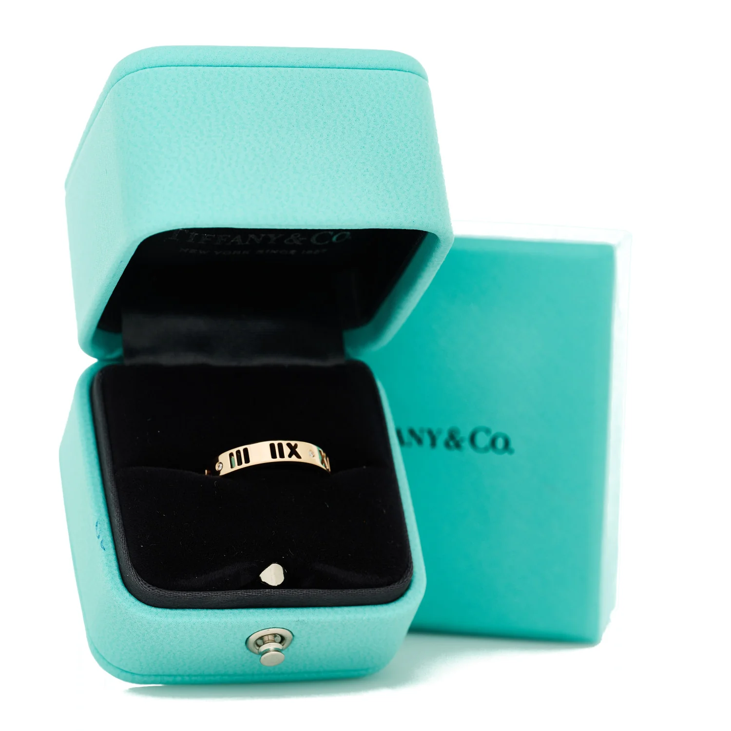 18K Rose Gold Diamond Atlas Pierced Ring 50 5.25 - Image 5