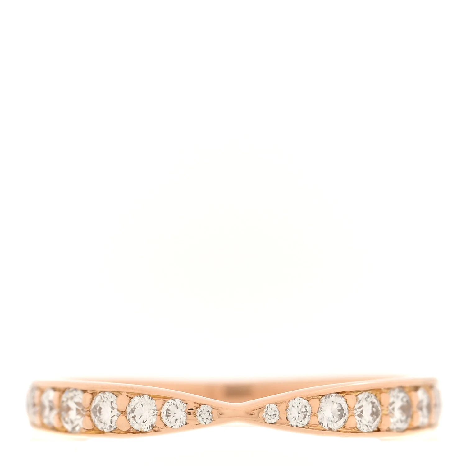 18K Rose Gold Diamond Harmony Band Ring 44 3